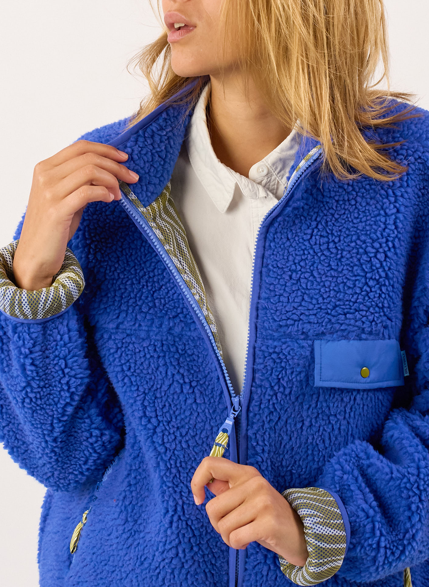 Veste sherpa zippée manches longues | Bleu BILLYBELT Femme