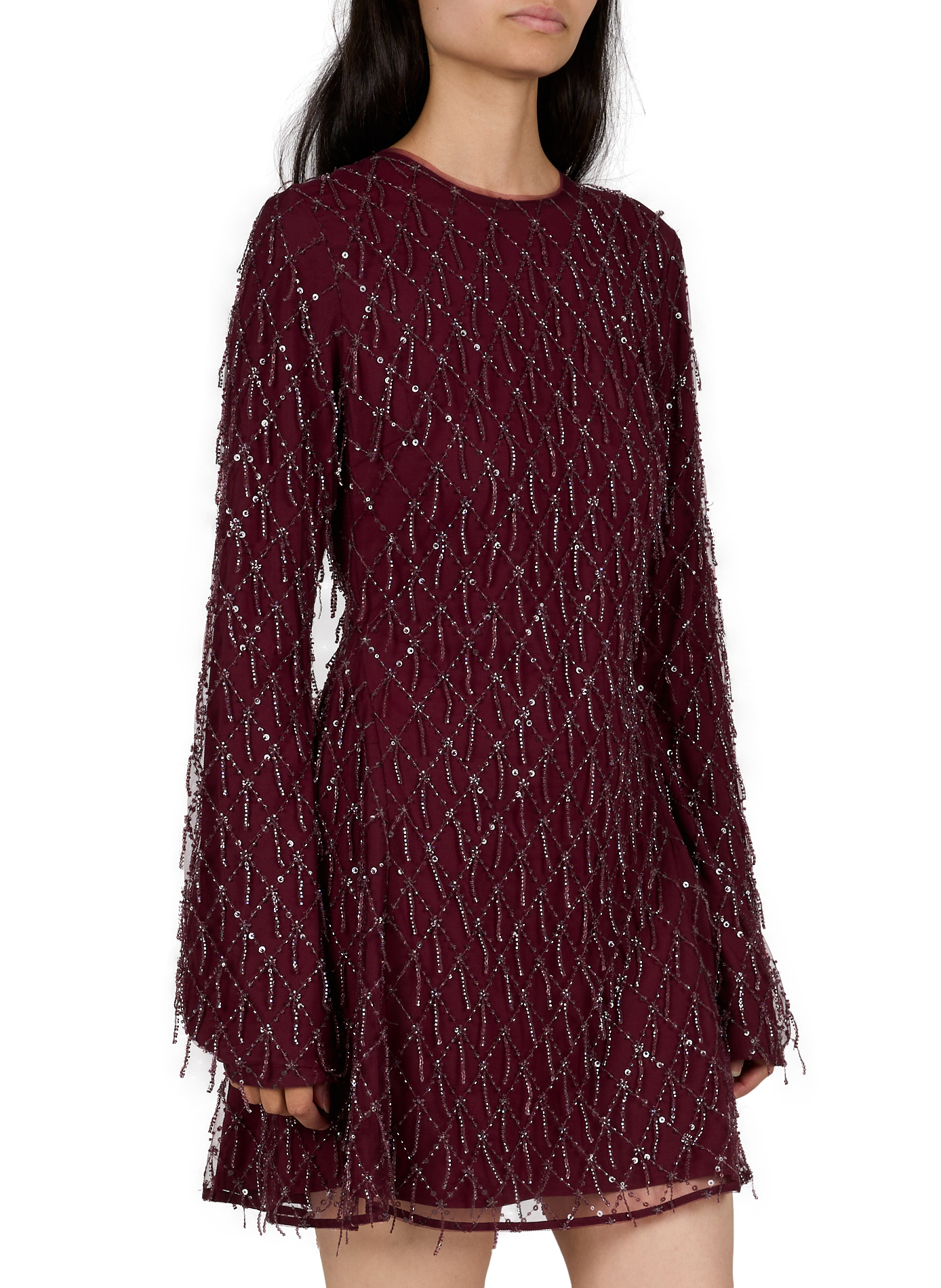 Kurzes Paillettenkleid ROTATE Rot