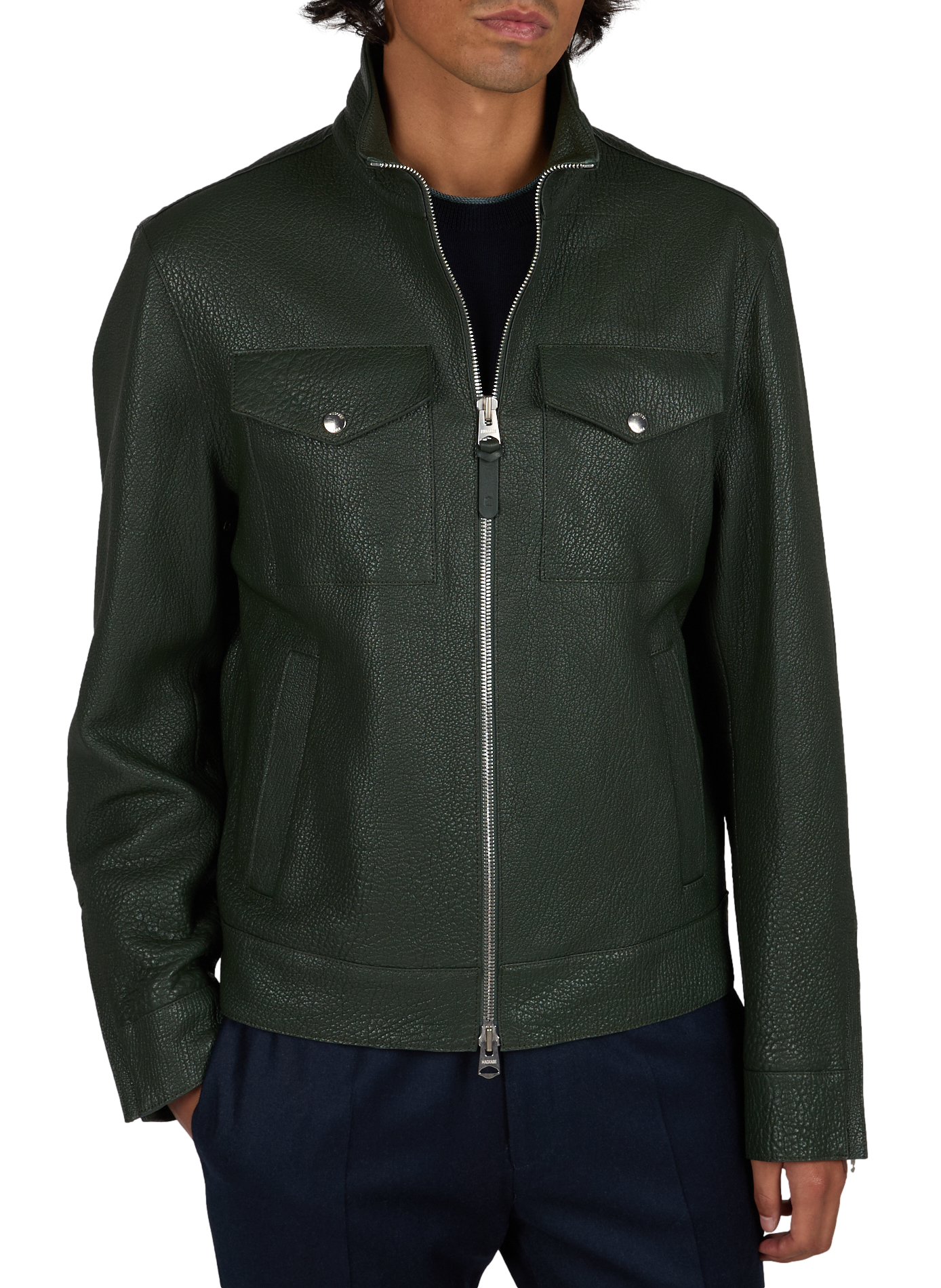 Otto straight leather jacket MACKAGE Green