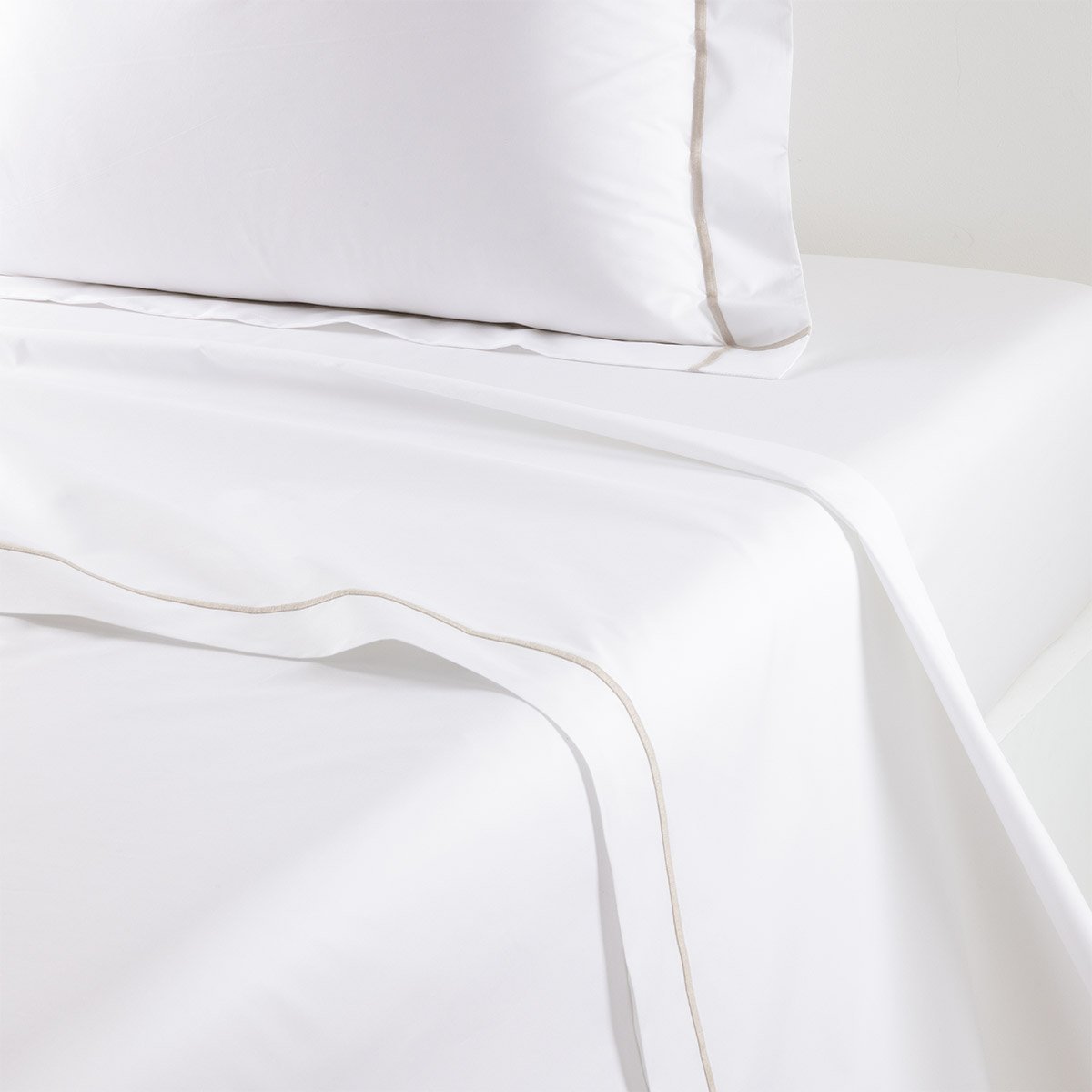 Drap plat en percale de coton, athéna YVES DELORME Gris