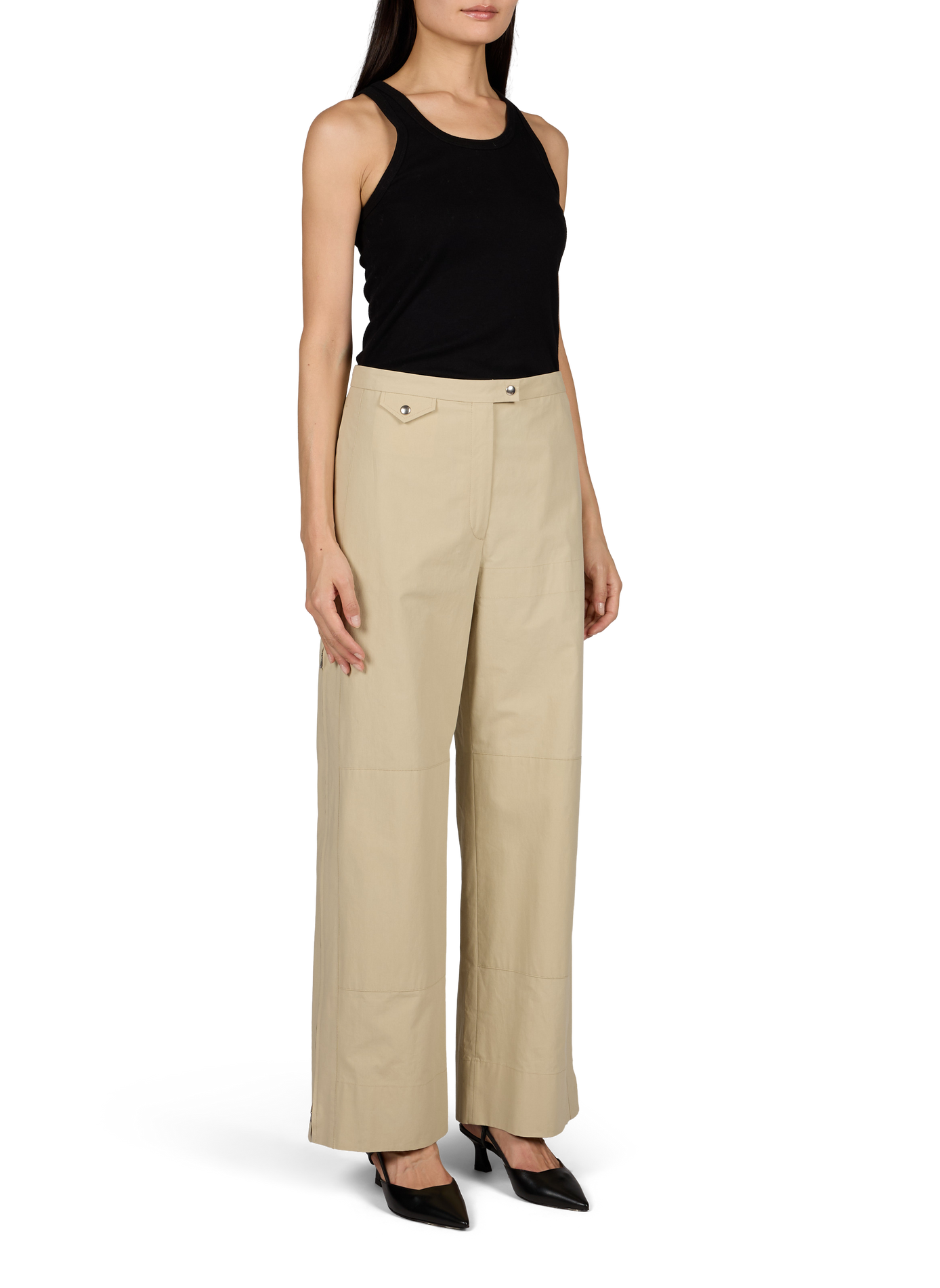 Straight cotton trousers  CALVIN KLEIN COLLECTION Beige