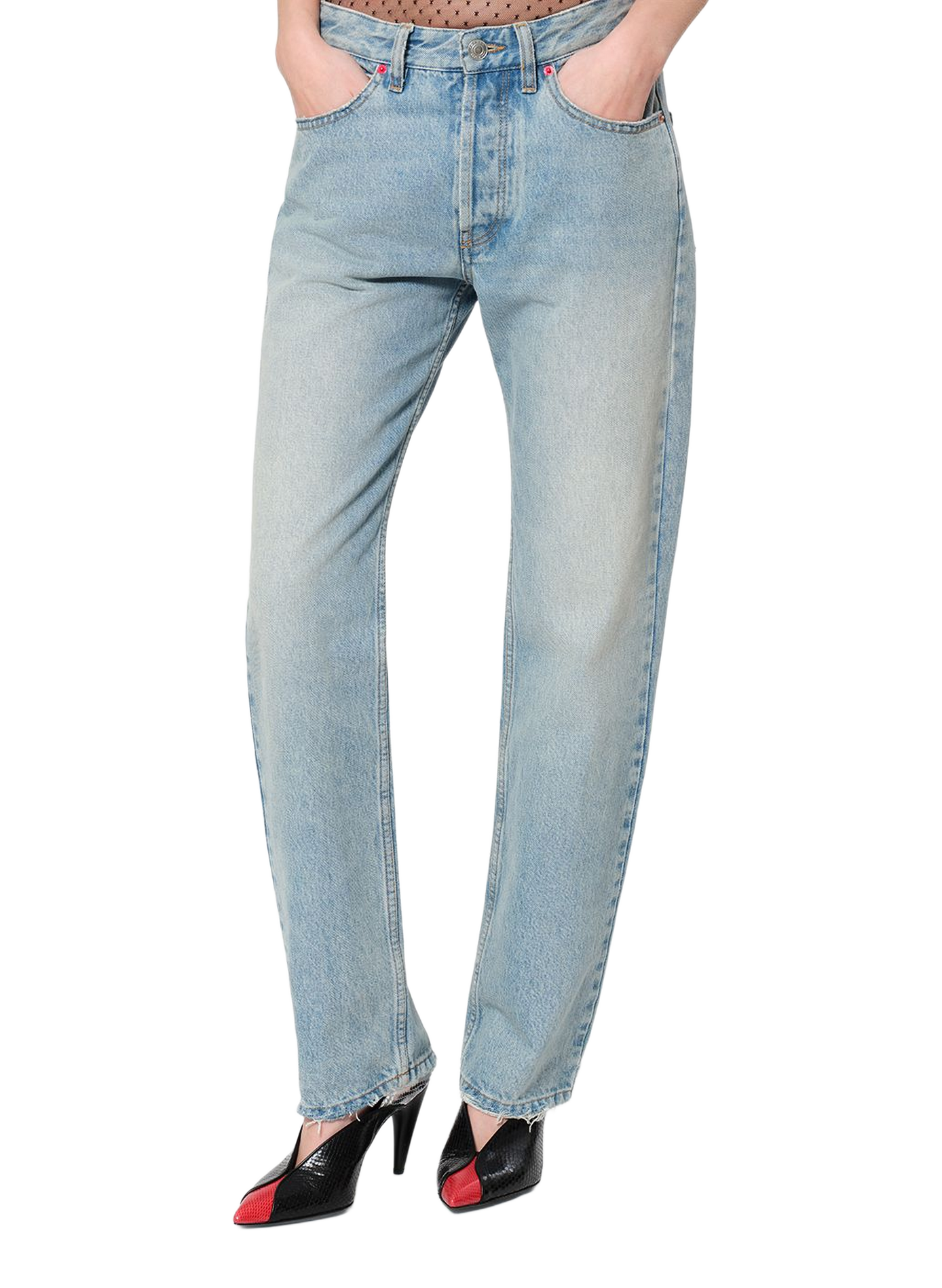 DAYA REGULAR cotton denim jeans ISABEL MARANT Blue