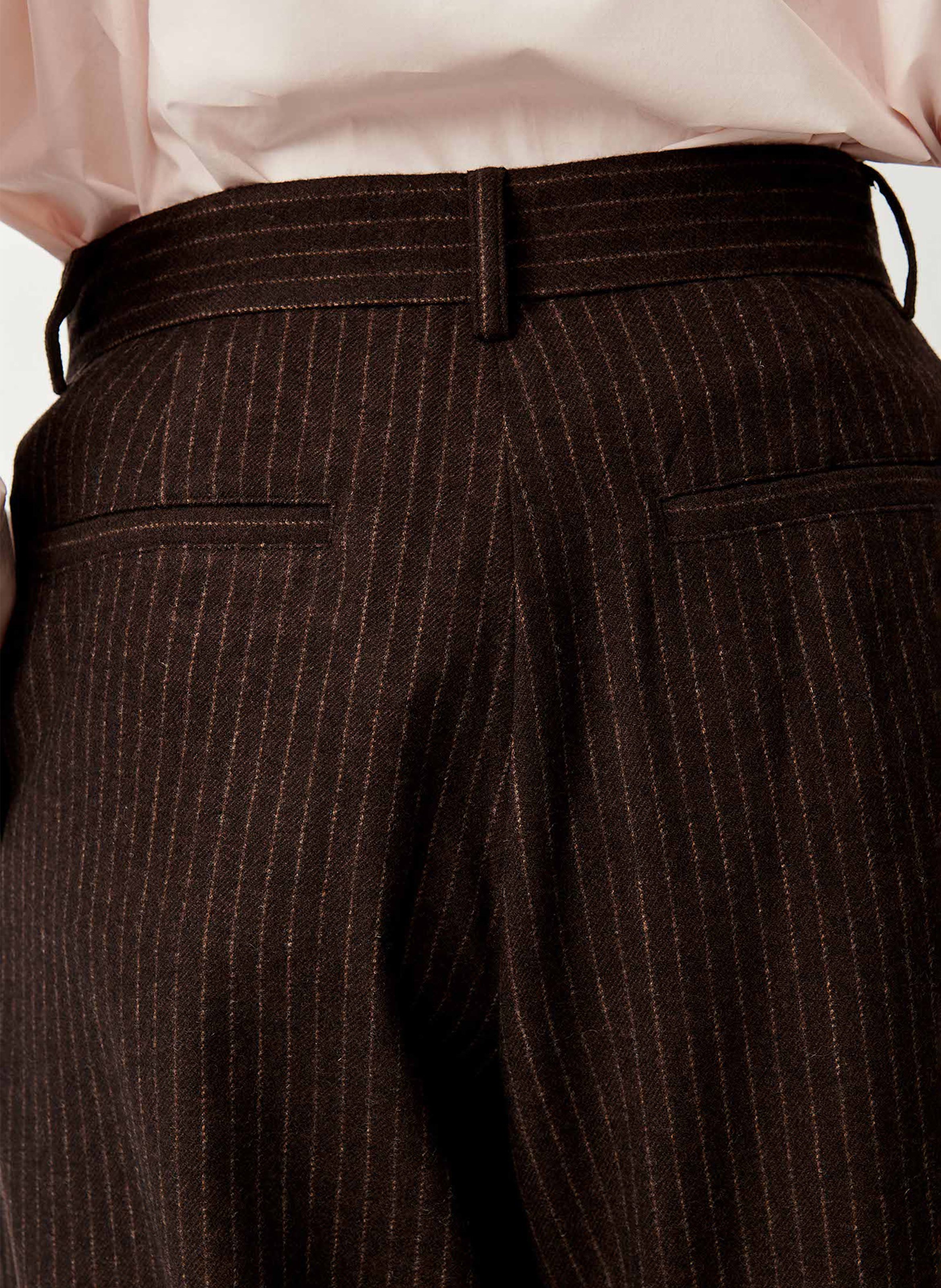 Pantalon large à rayures orozco SESSUN Marron