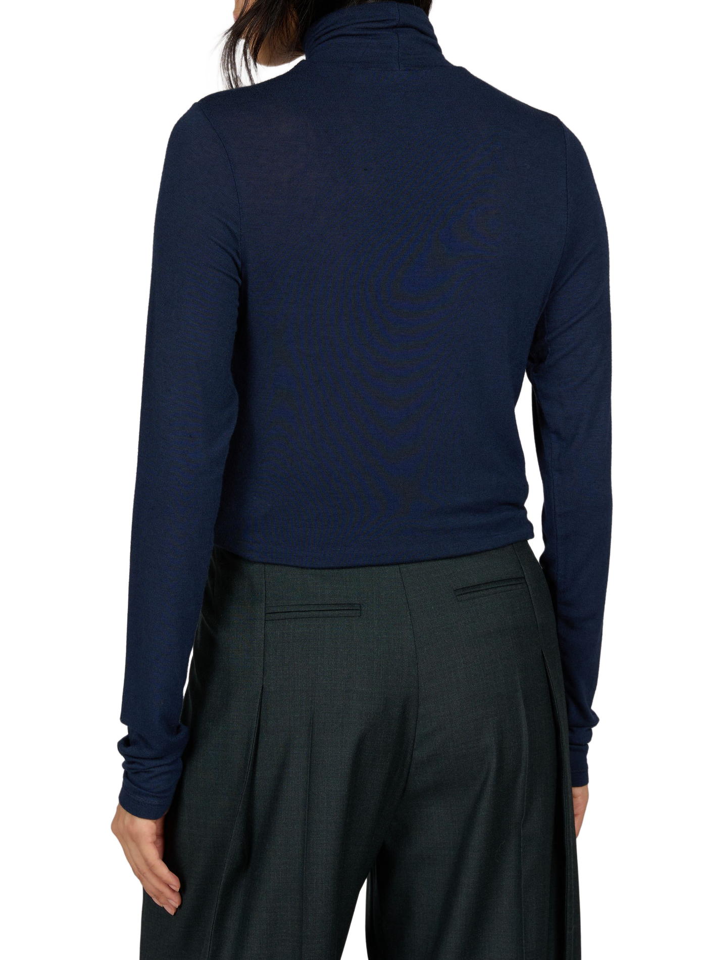Straight plain turtleneck sweater TELA Blue