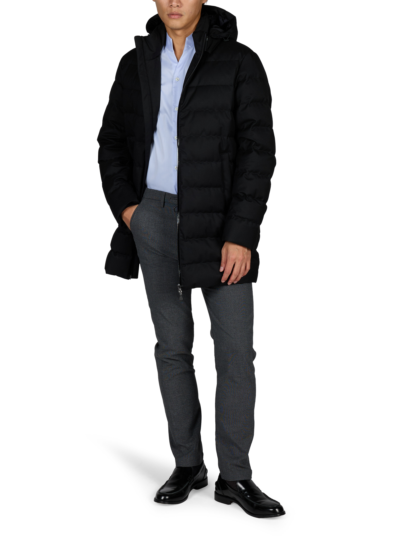 Overhemd met klassieke kraag van katoen VAN LAACK Blauw
