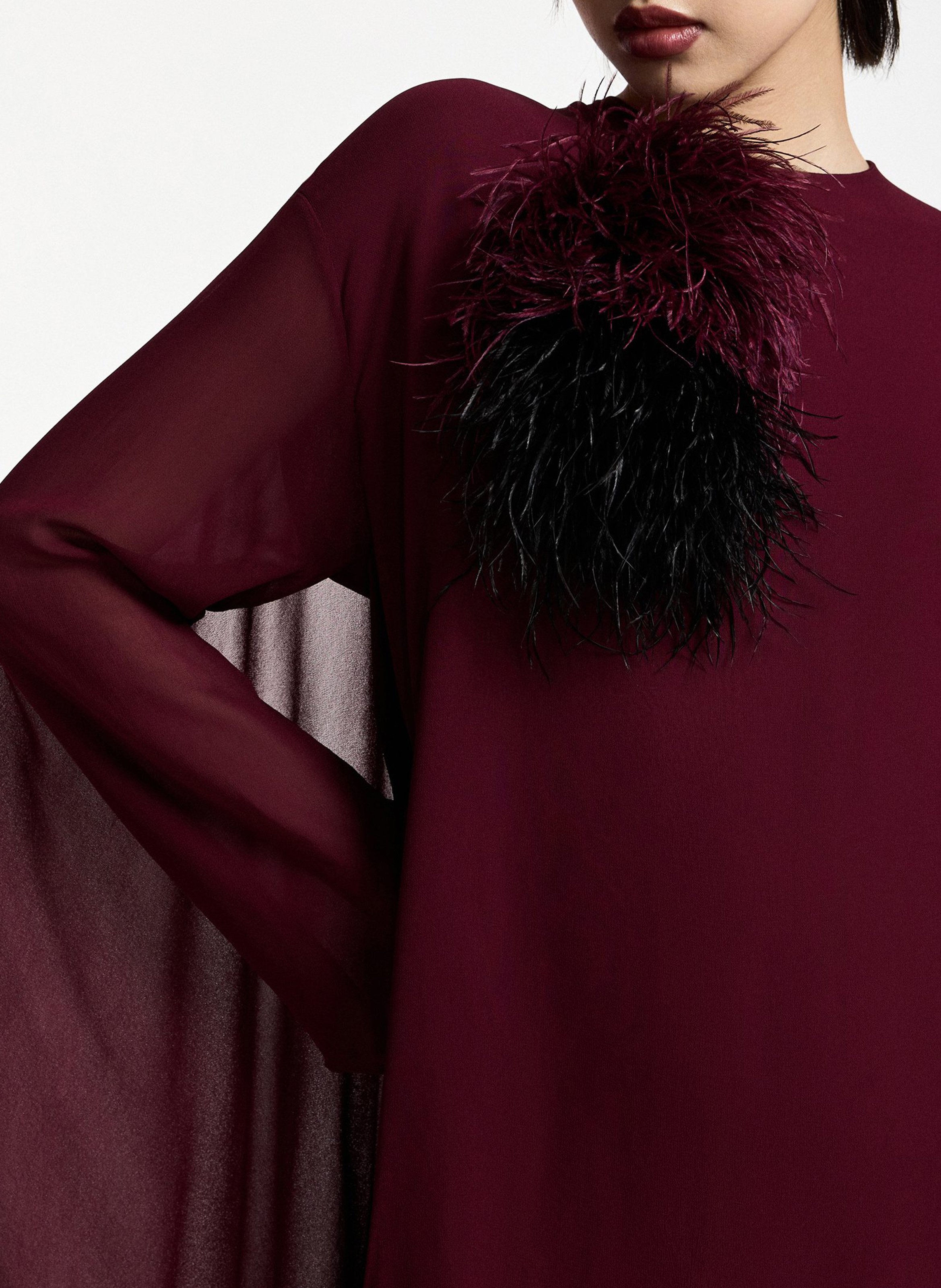 Robe courte ample col montant kaydence ESSENTIEL ANTWERP Rouge