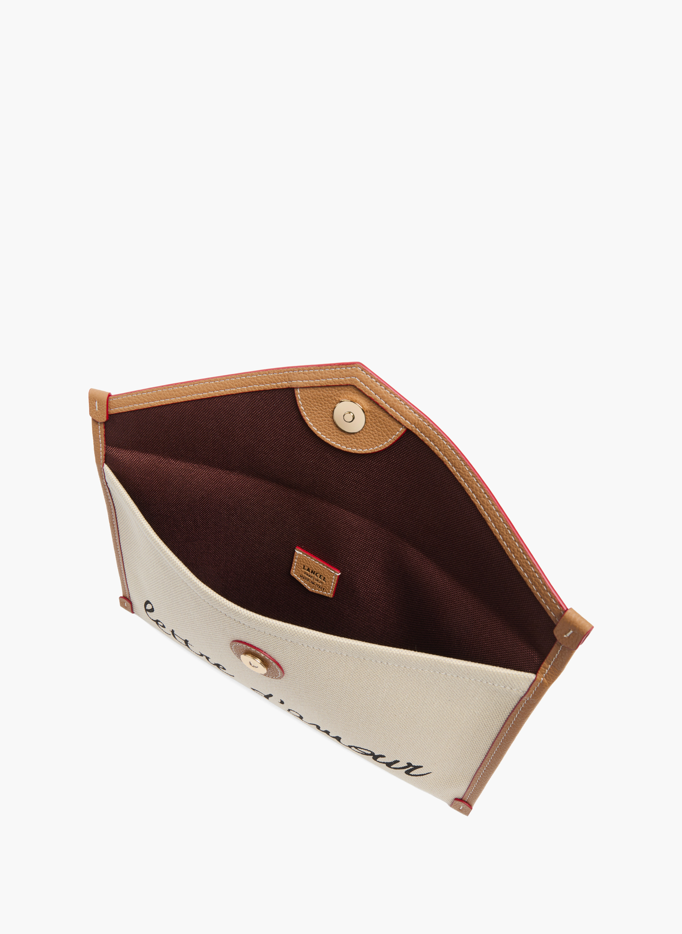 Shopper bag capsule 150 jaar in canvas en rundleer LANCEL Veelkleurig