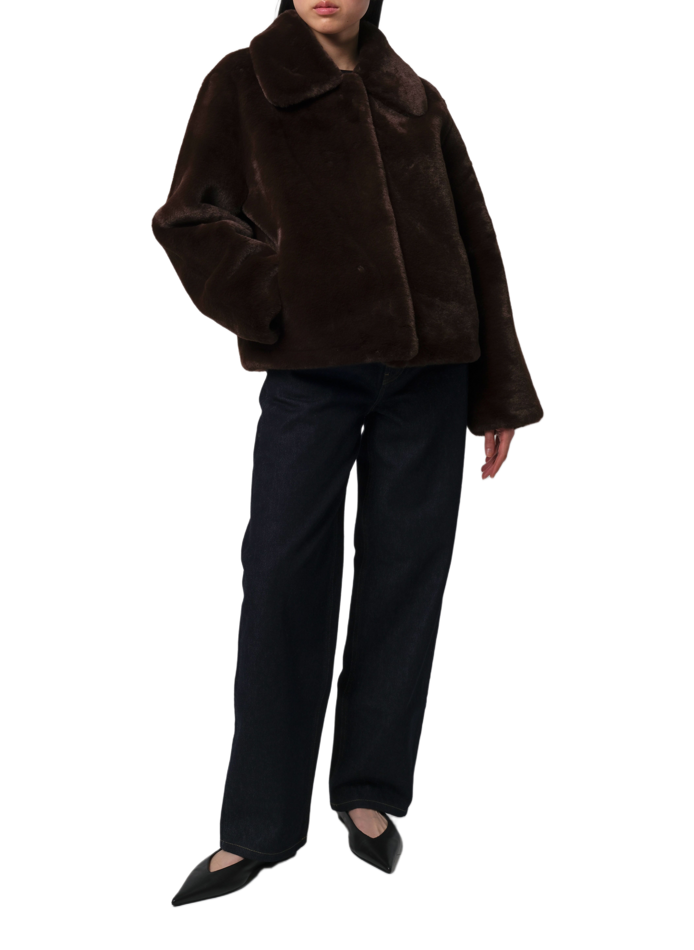 Coat with classic fur collar | Brown APPARIS Women