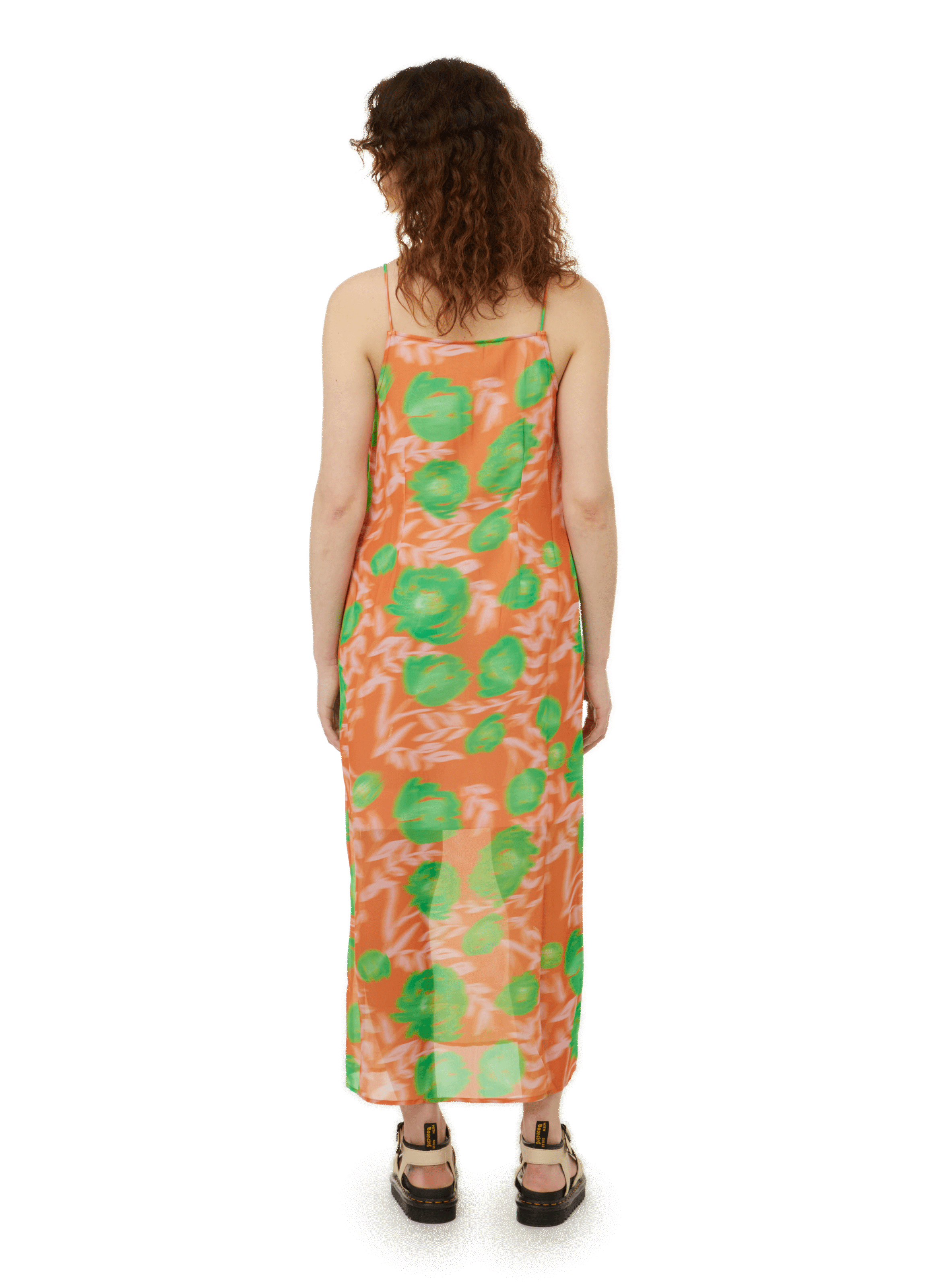 Robe longue imprimé GANNI Orange