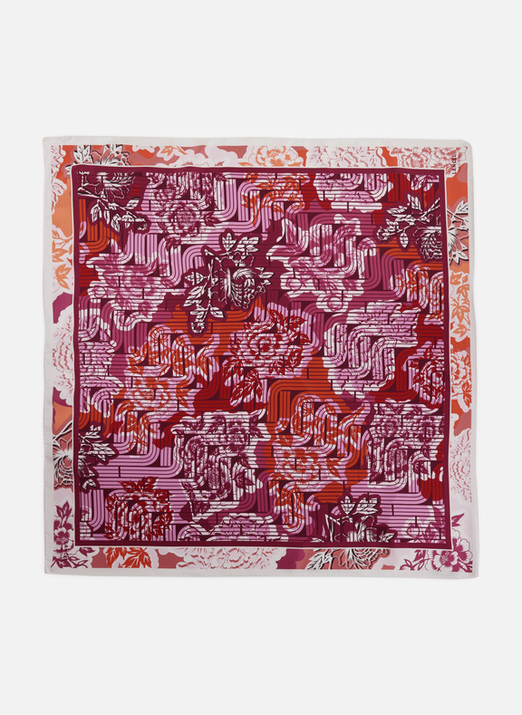 LANCEL Foulard à imprimé en soie  Multicolore