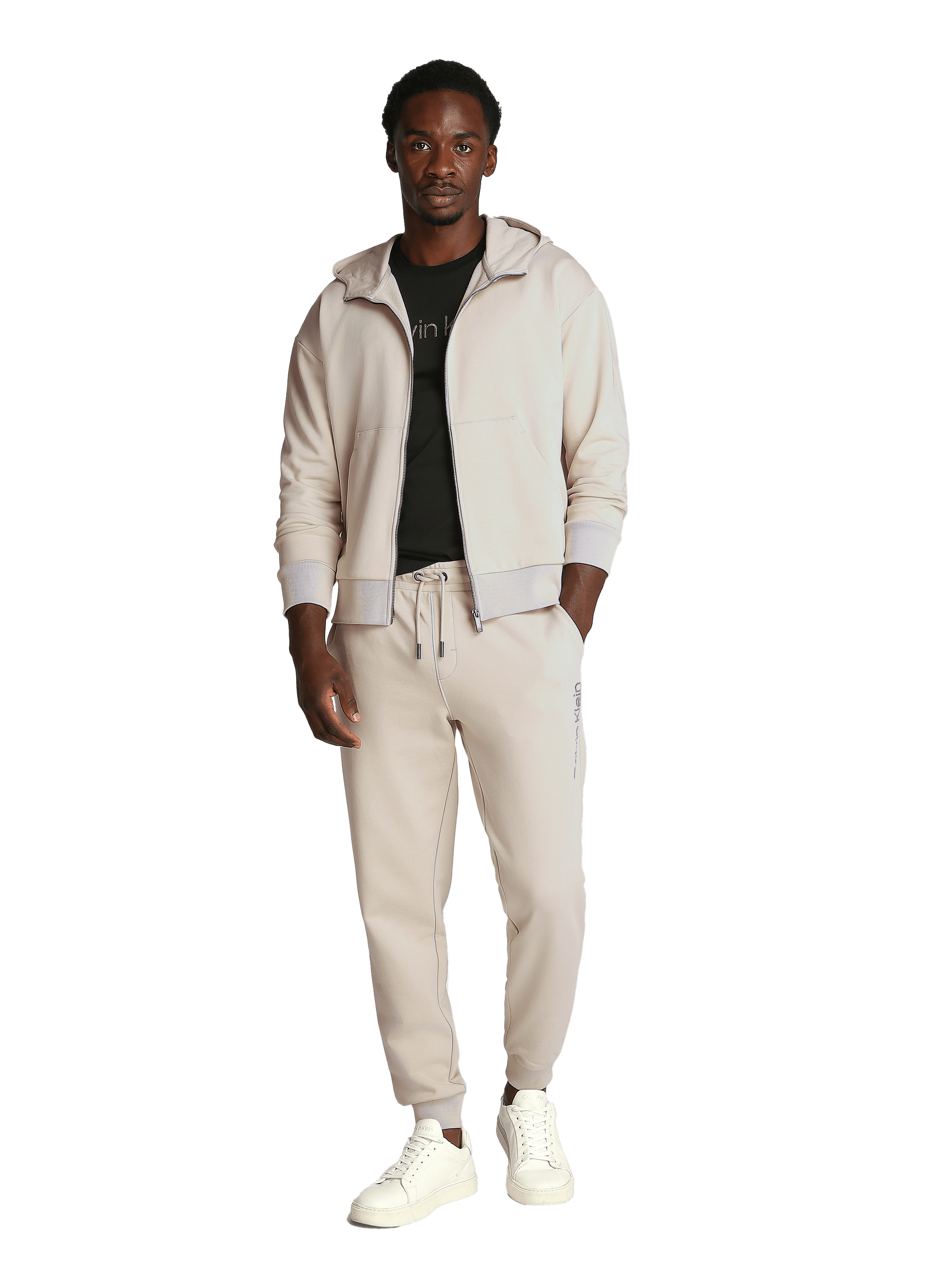 Hoodie en coton  CALVIN KLEIN Beige