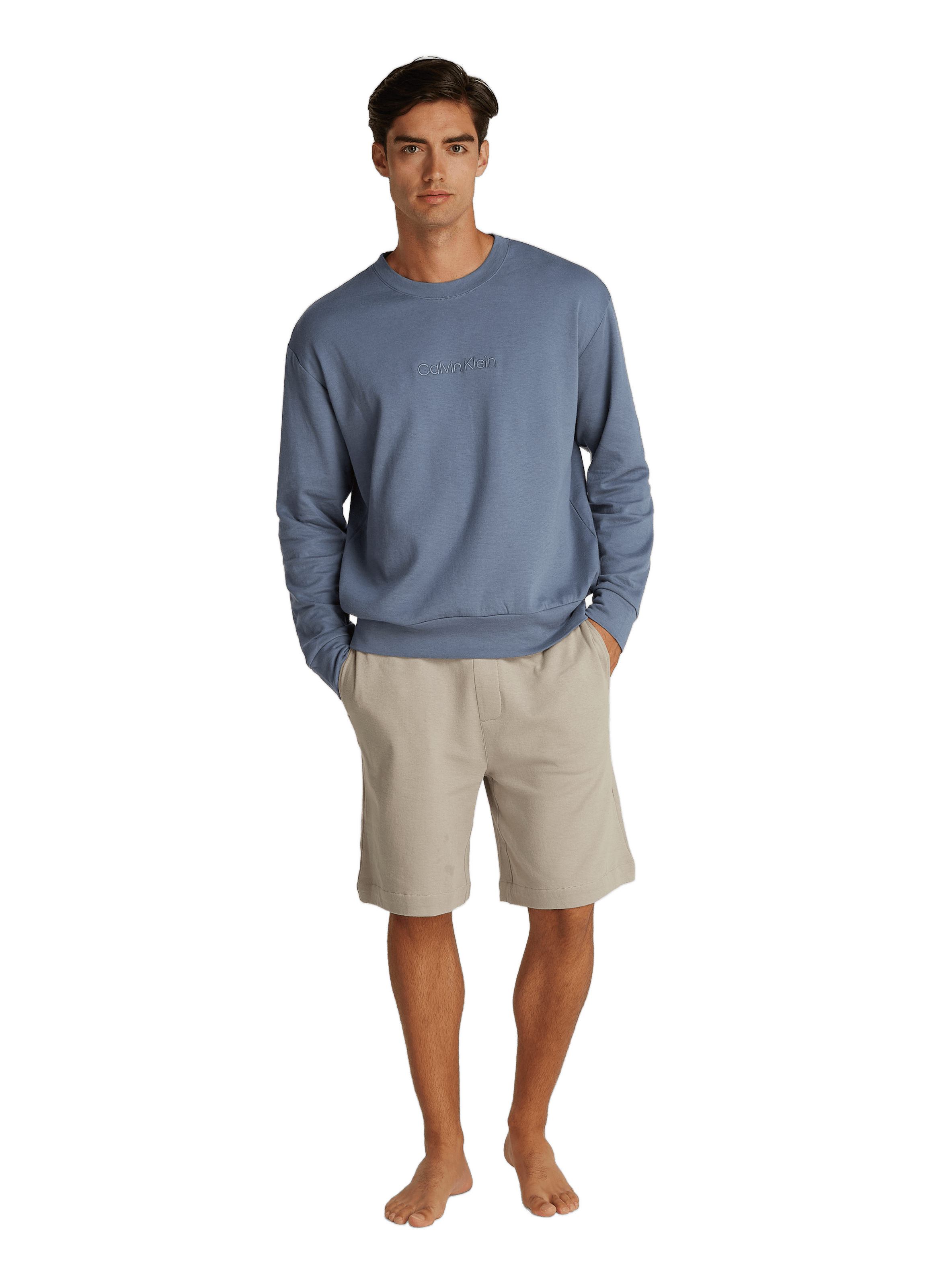 Sweatshirt en coton CALVIN KLEIN Bleu