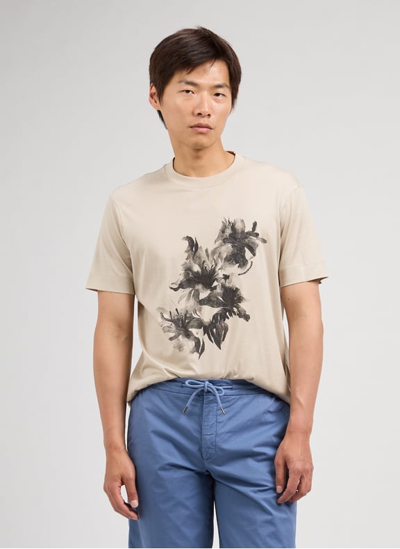 T-shirt manches courtes imprimé Gris by EMPORIO ARMANI EMPORIO ARMANI T-shirt manches courtes imprimé Gris
