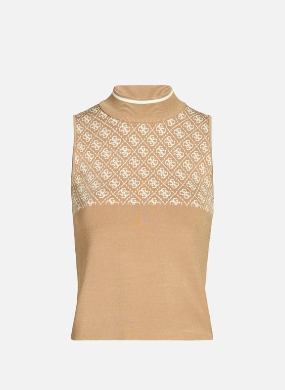Top en maille imprimé logotype Multicolore by GUESS GUESS Top en maille imprimé logotype Multicolore