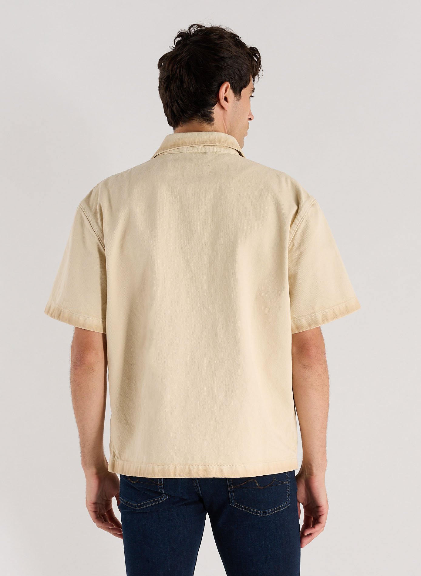 Short-Sleeve Cotton Shirt 7 FOR ALL MANKIND Beige