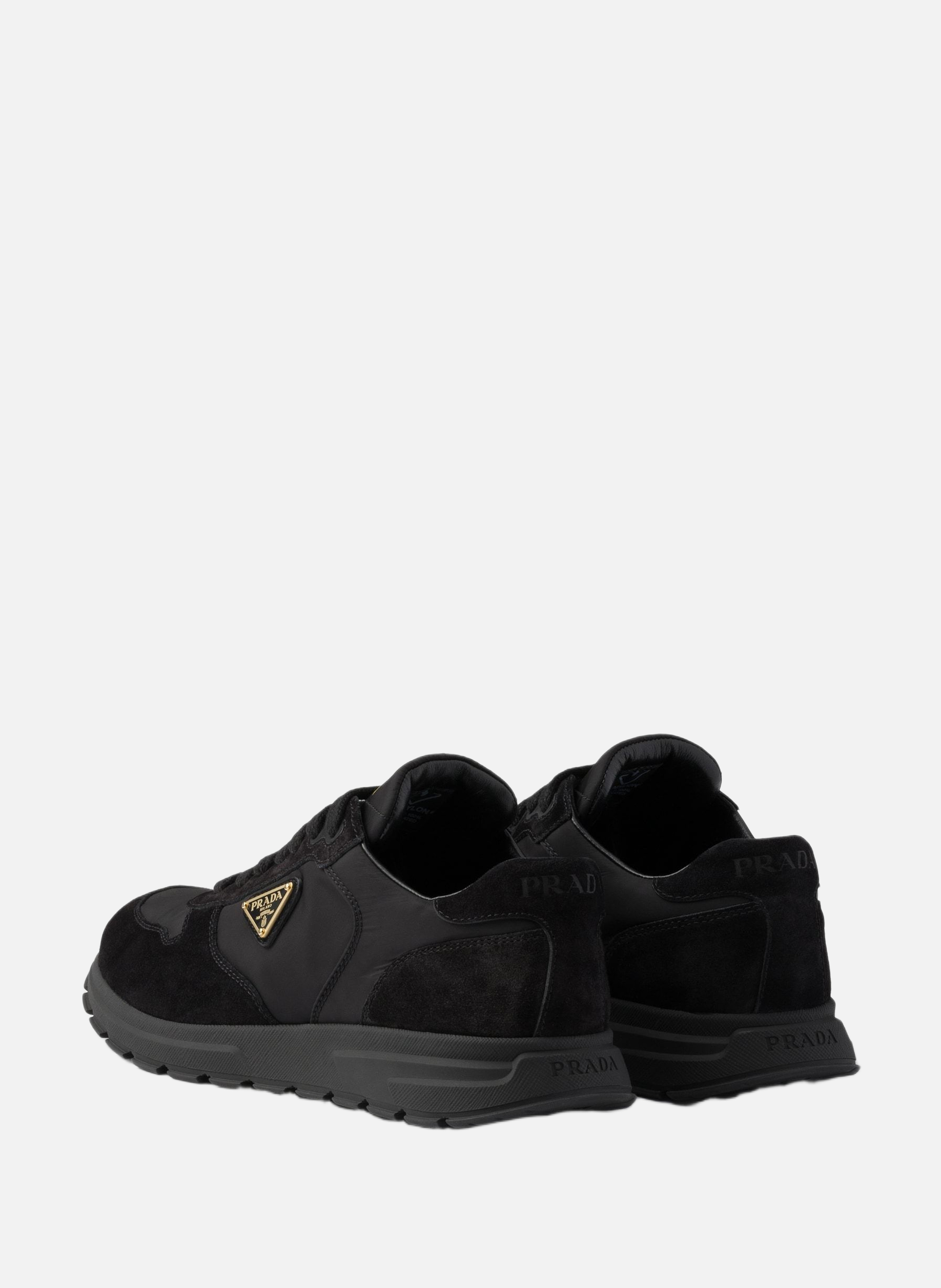 Sneakers prax 2.0 en re-nylon et veau velours PRADA Noir