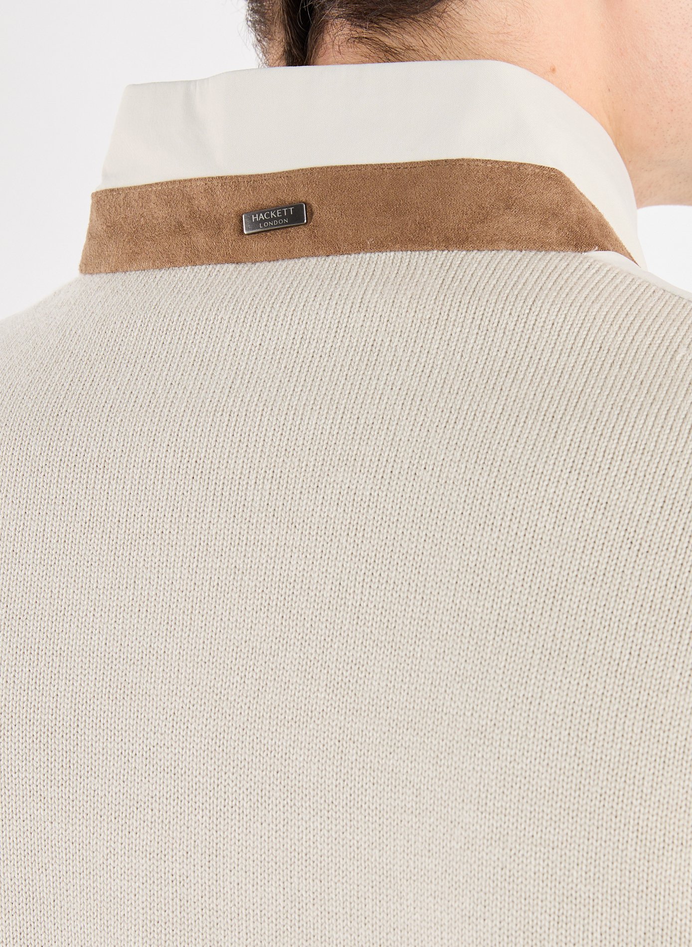 Veste sans manches bi-matière HACKETT Beige