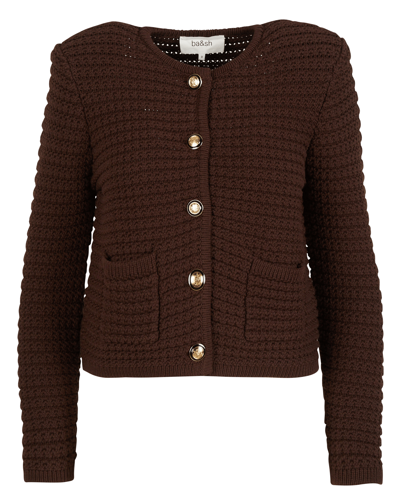 Gilet manches longues en coton mélangé gaspard BA&SH Marron