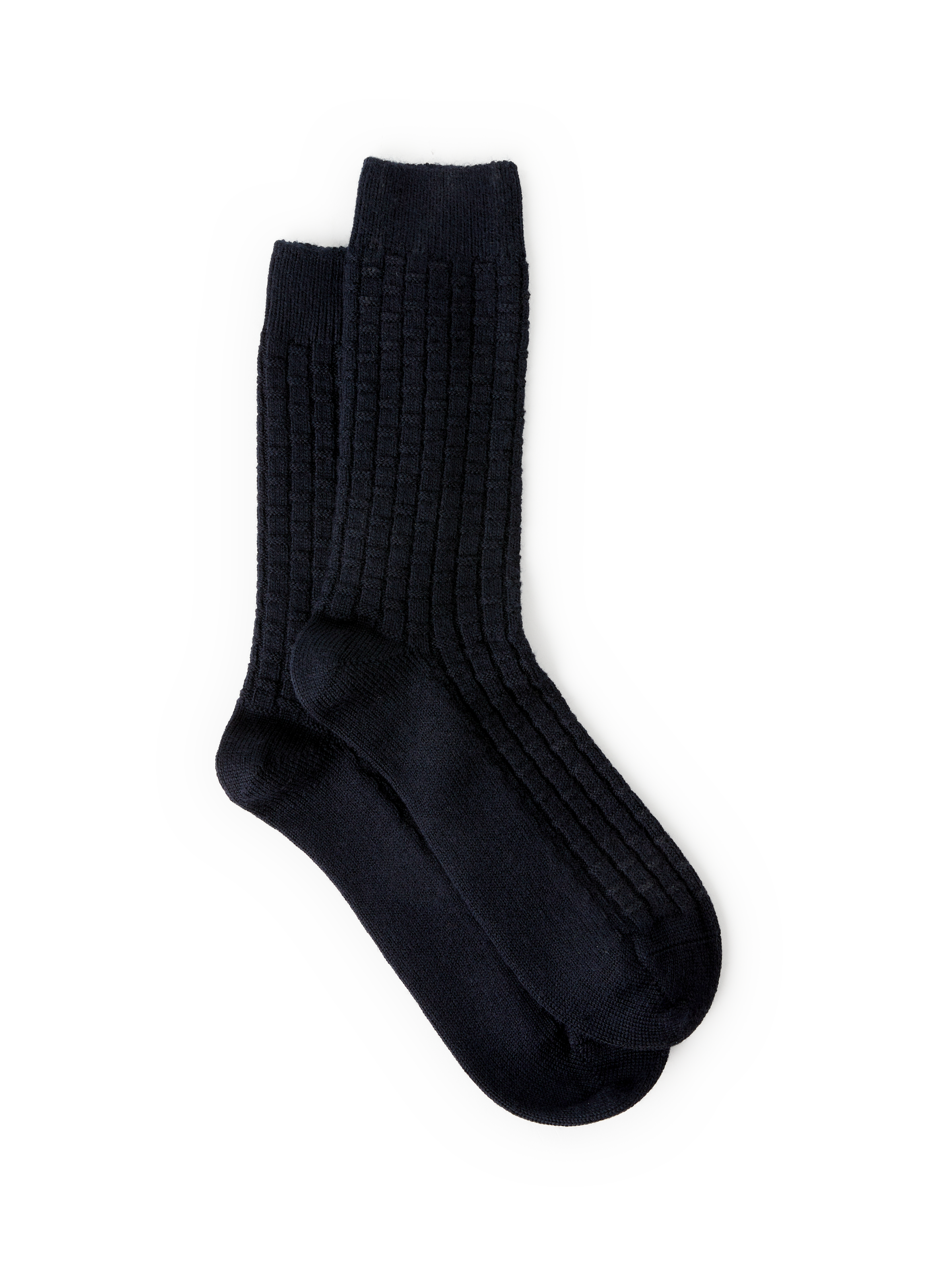 DORÉ DORÉ Chaussettes mi-hautes en laune mérinos Bleu