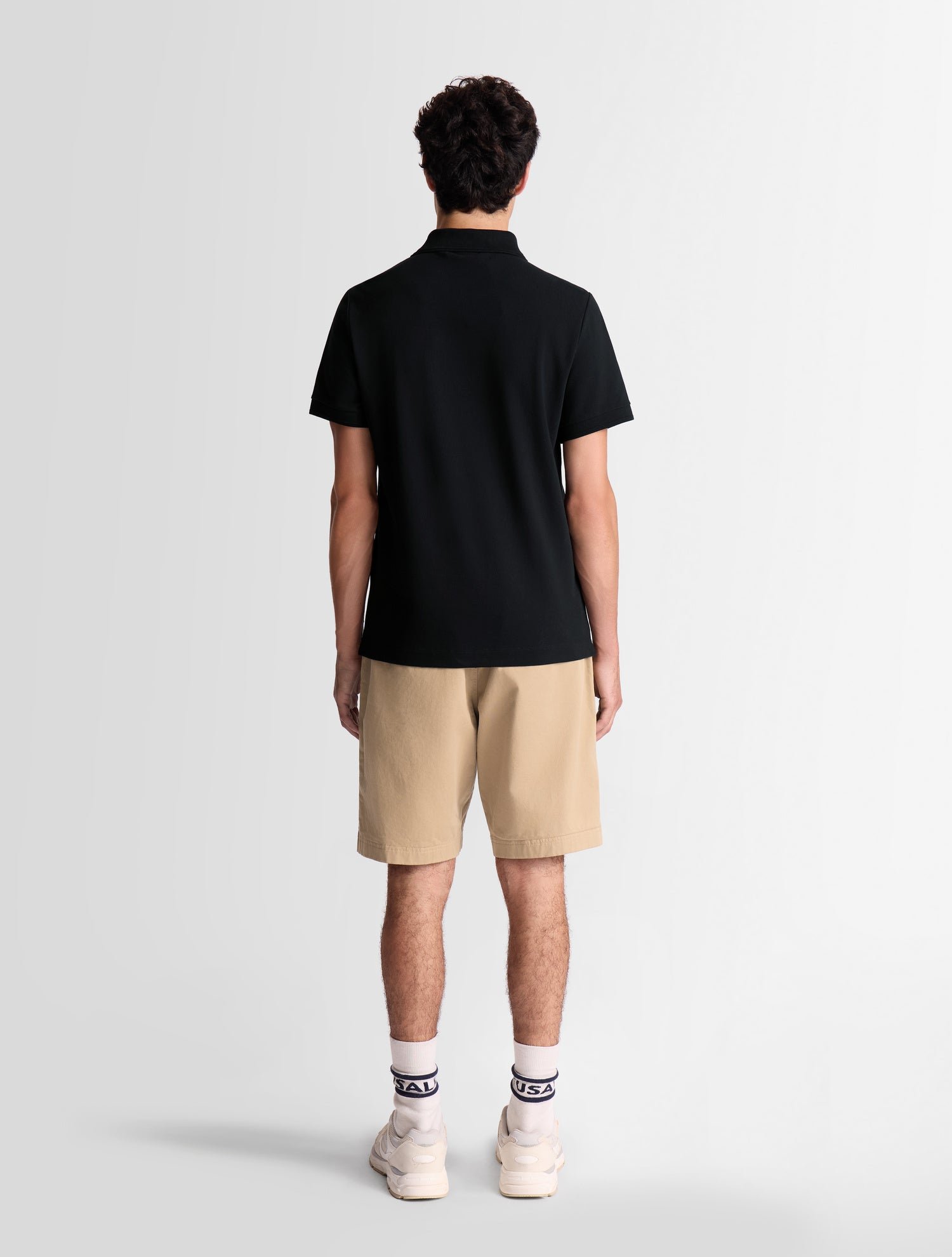 Polo manches courtes elbin col polo coupe ajustée FUSALP Noir