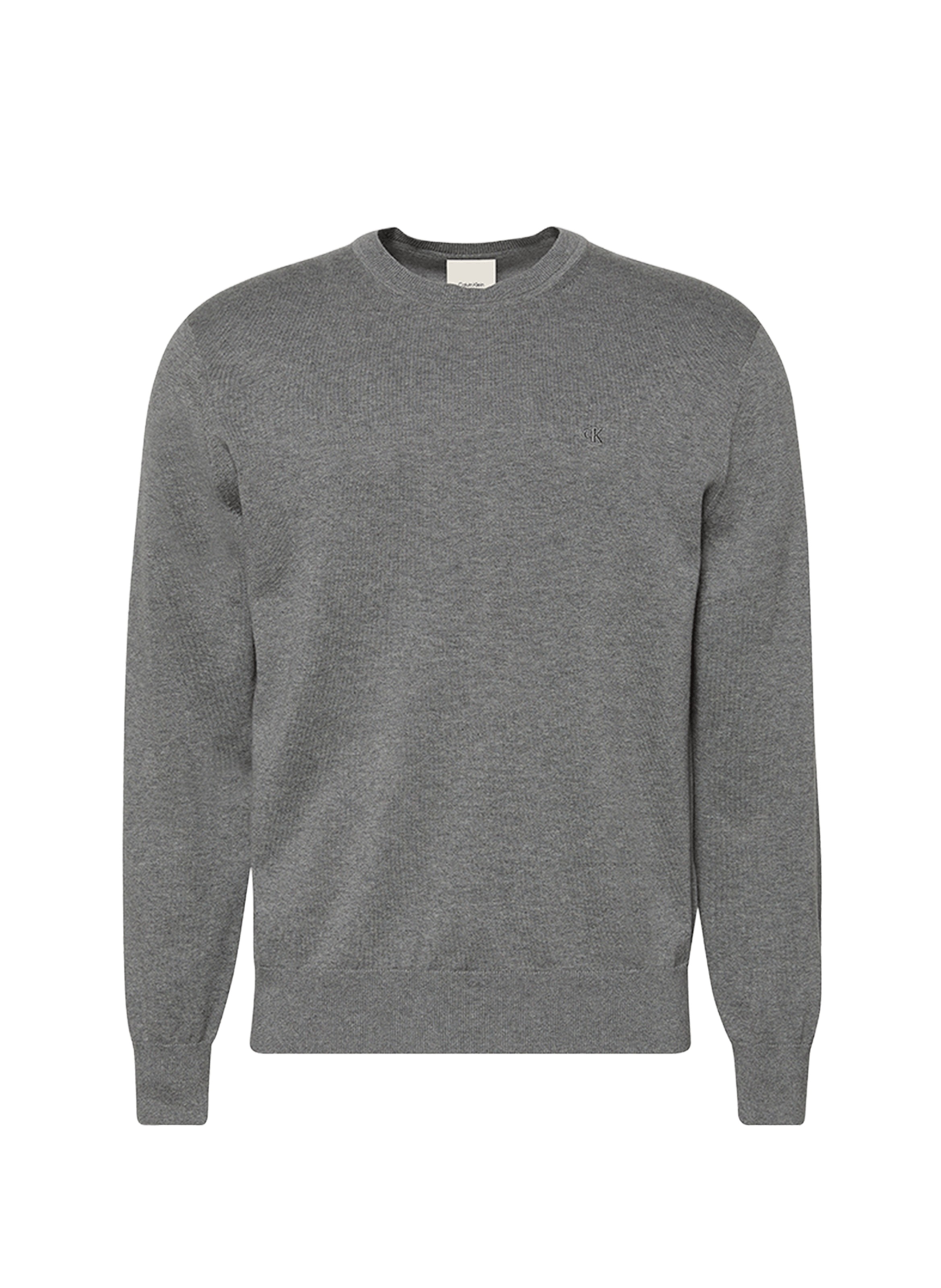 Fluffy cotton sweater CALVIN KLEIN Grey