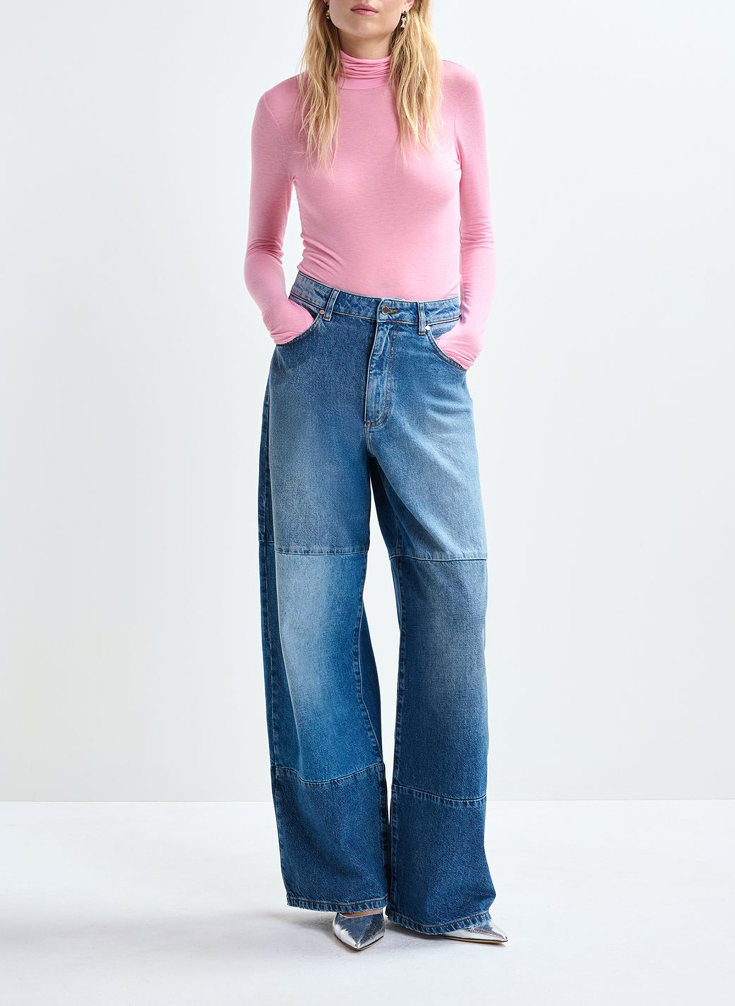 Jean large en coton bio et coton recyclé jee ESSENTIEL ANTWERP Bleu