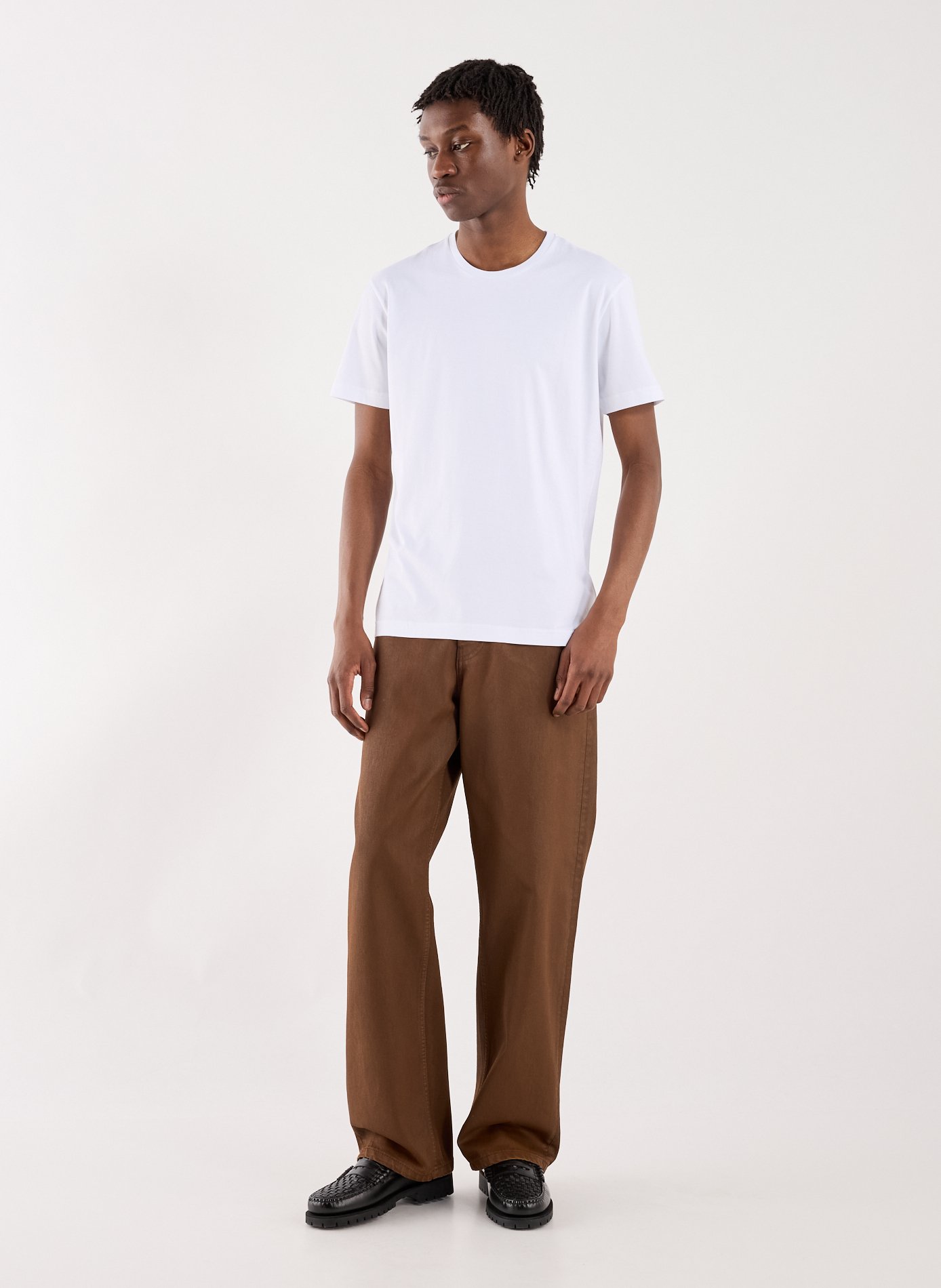 T-Shirt droit à manches courtes en coton STEFAN BRANDT Blanc