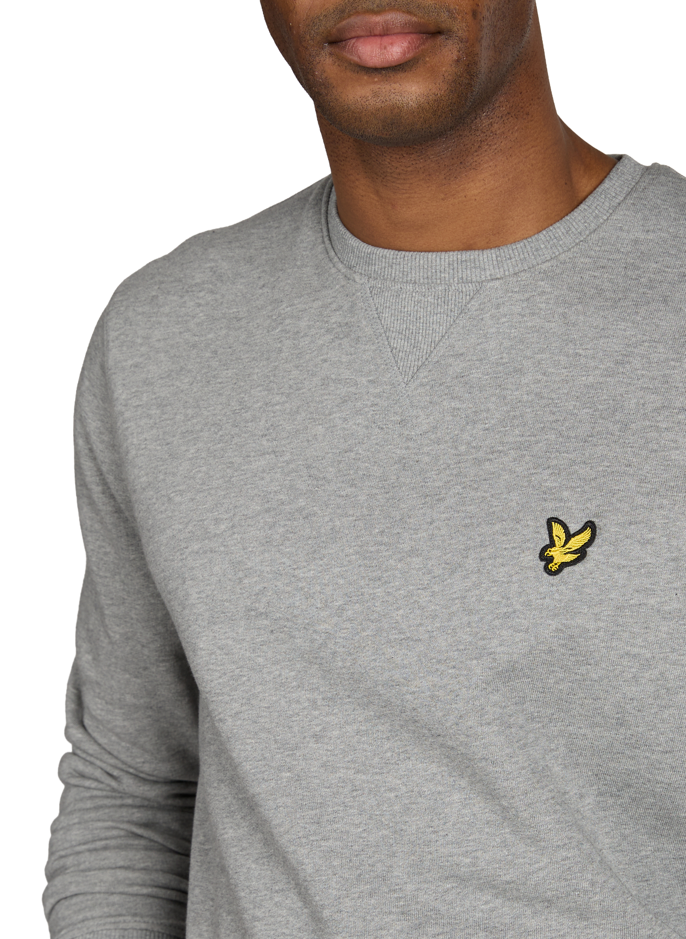Sweat à col rond en coton LYLE & SCOTT Gris