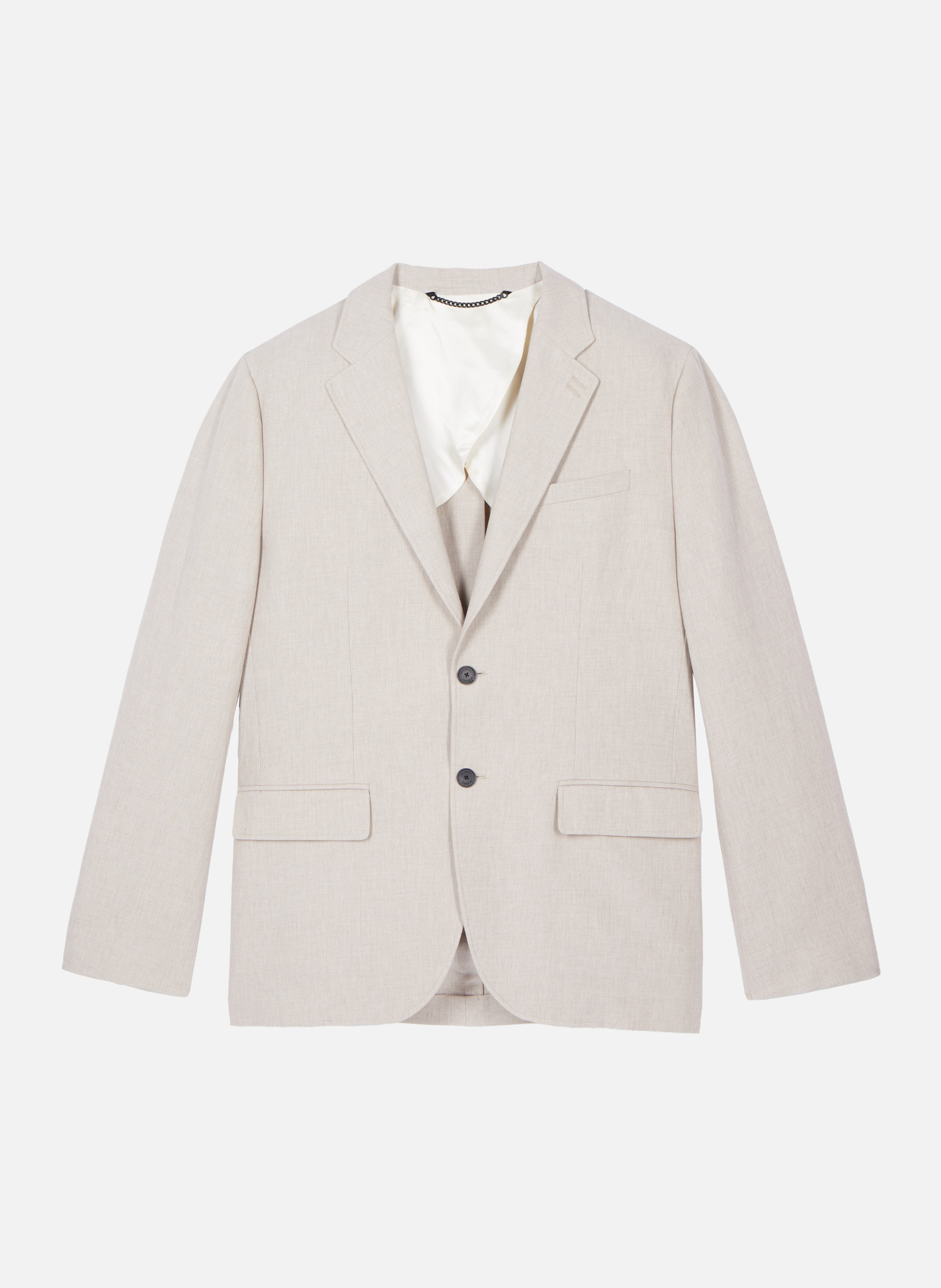 Veste de costume en coton lin THE KOOPLES Beige