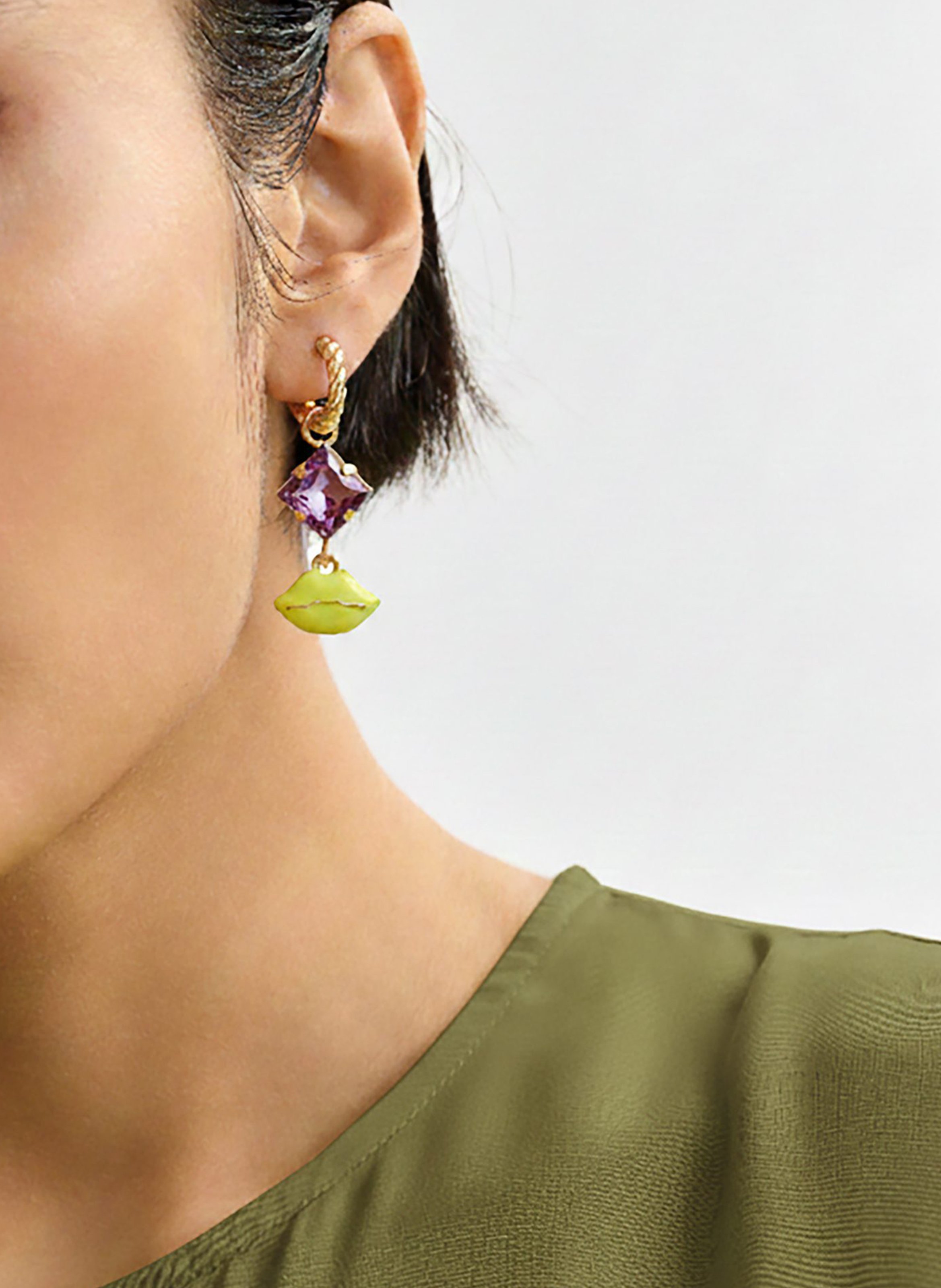 Boucles d'oreilles fantaisie jholy ESSENTIEL ANTWERP Doré