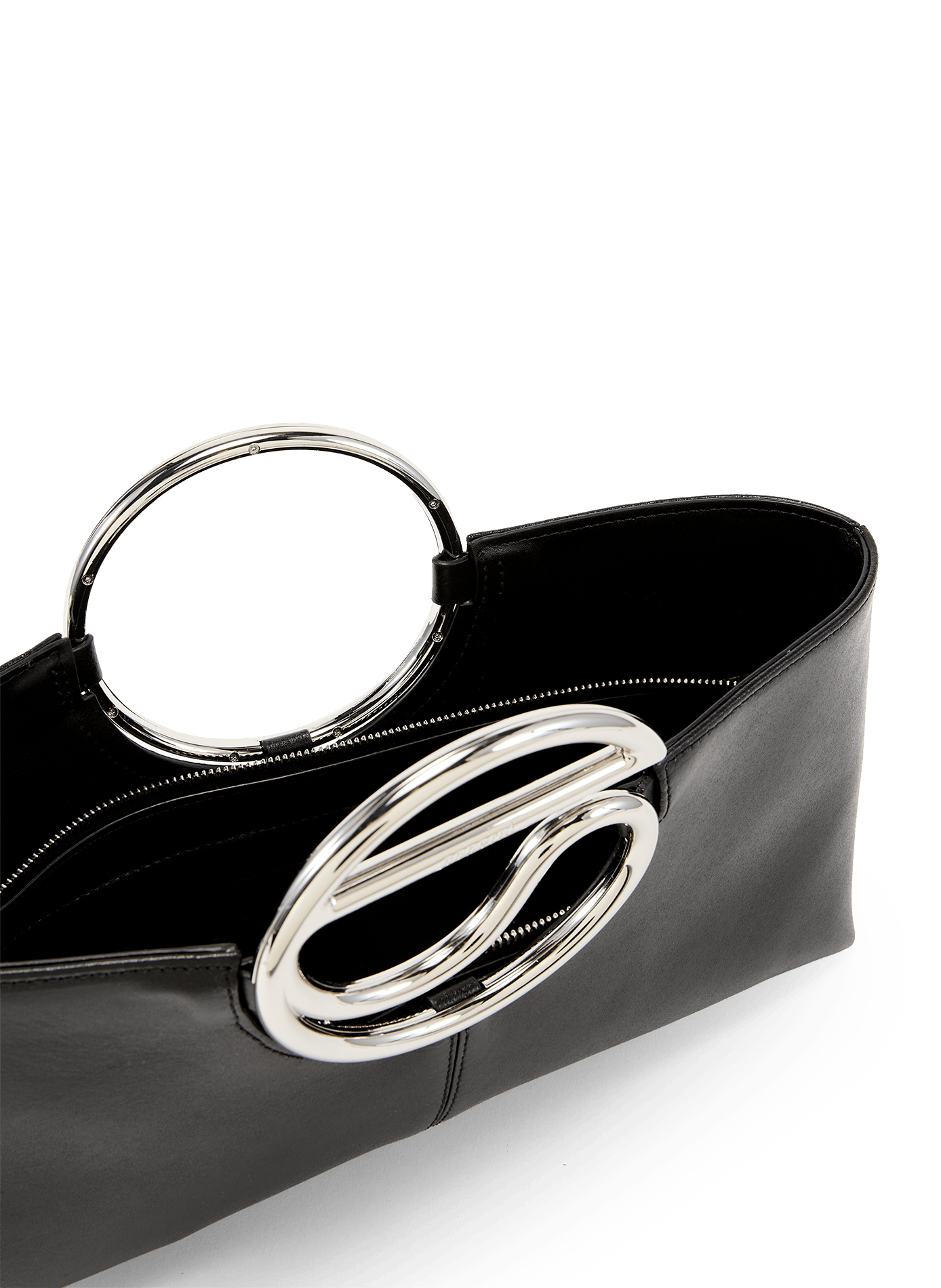 Sac à main C Clutch en cuir de veau COPERNI Noir