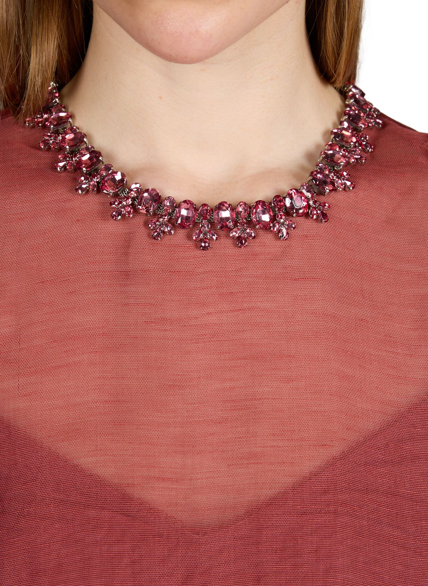 Mini robe péplum Alchemy en lin et soie  ZIMMERMANN Rouge