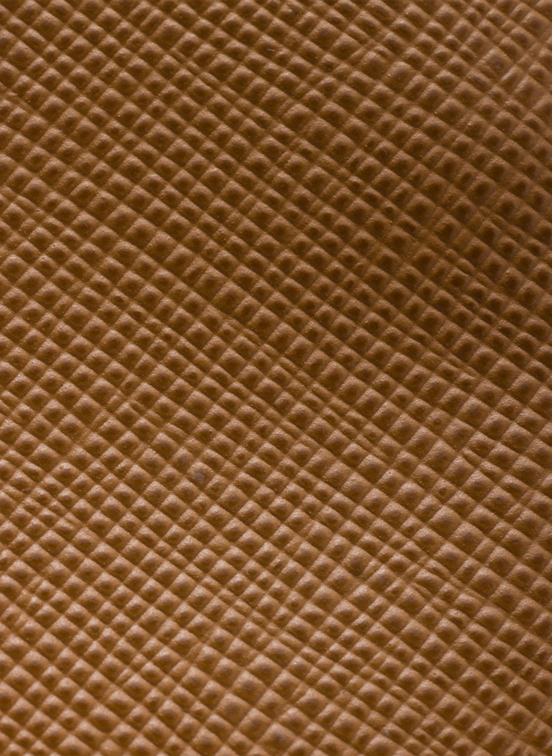 Porte-cartes à bandoulière en cuir saffiano PRADA Marron