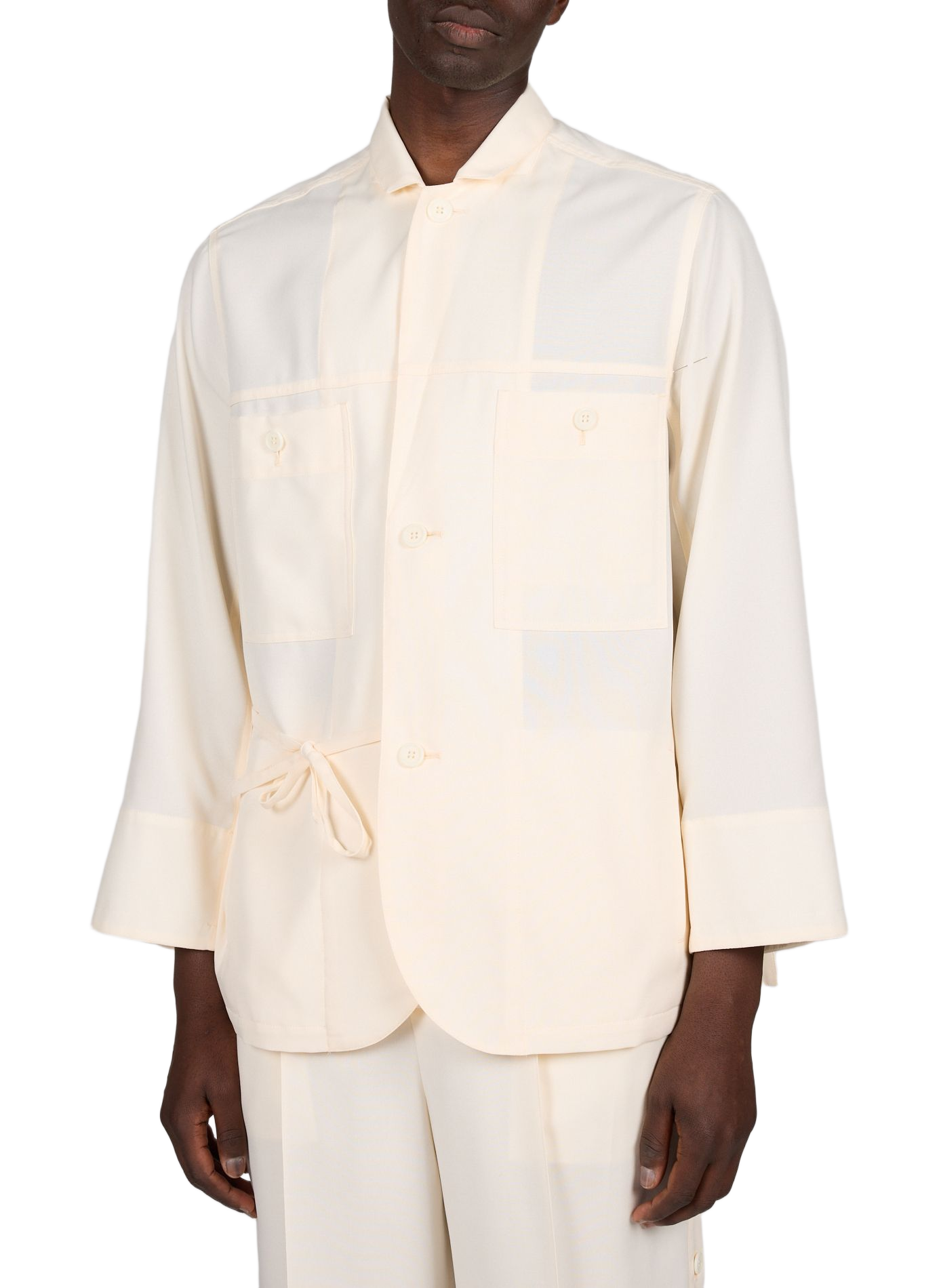 V-neck blazer WANSIE White
