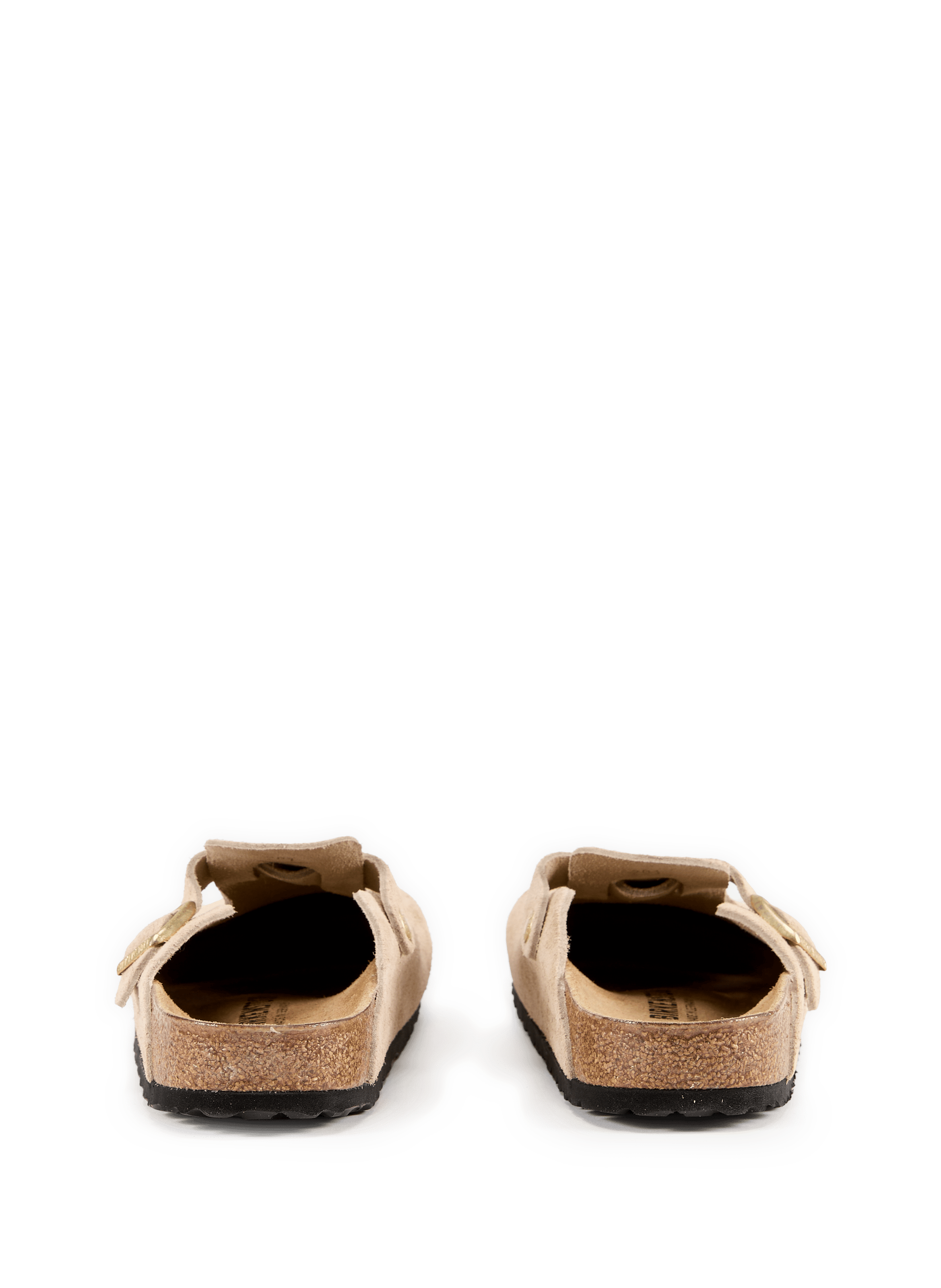 Platte muiltjes van suèdeleer in Boston BIRKENSTOCK Beige