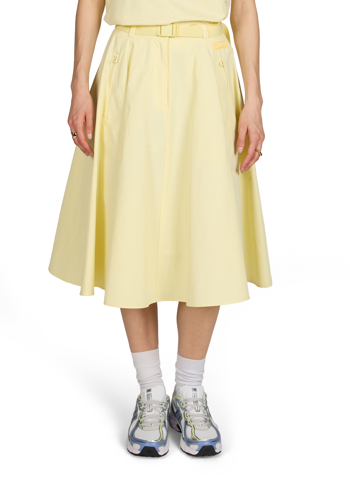 Midi Eline cotton blend skirt GERTRUDE ET GASTON Yellow