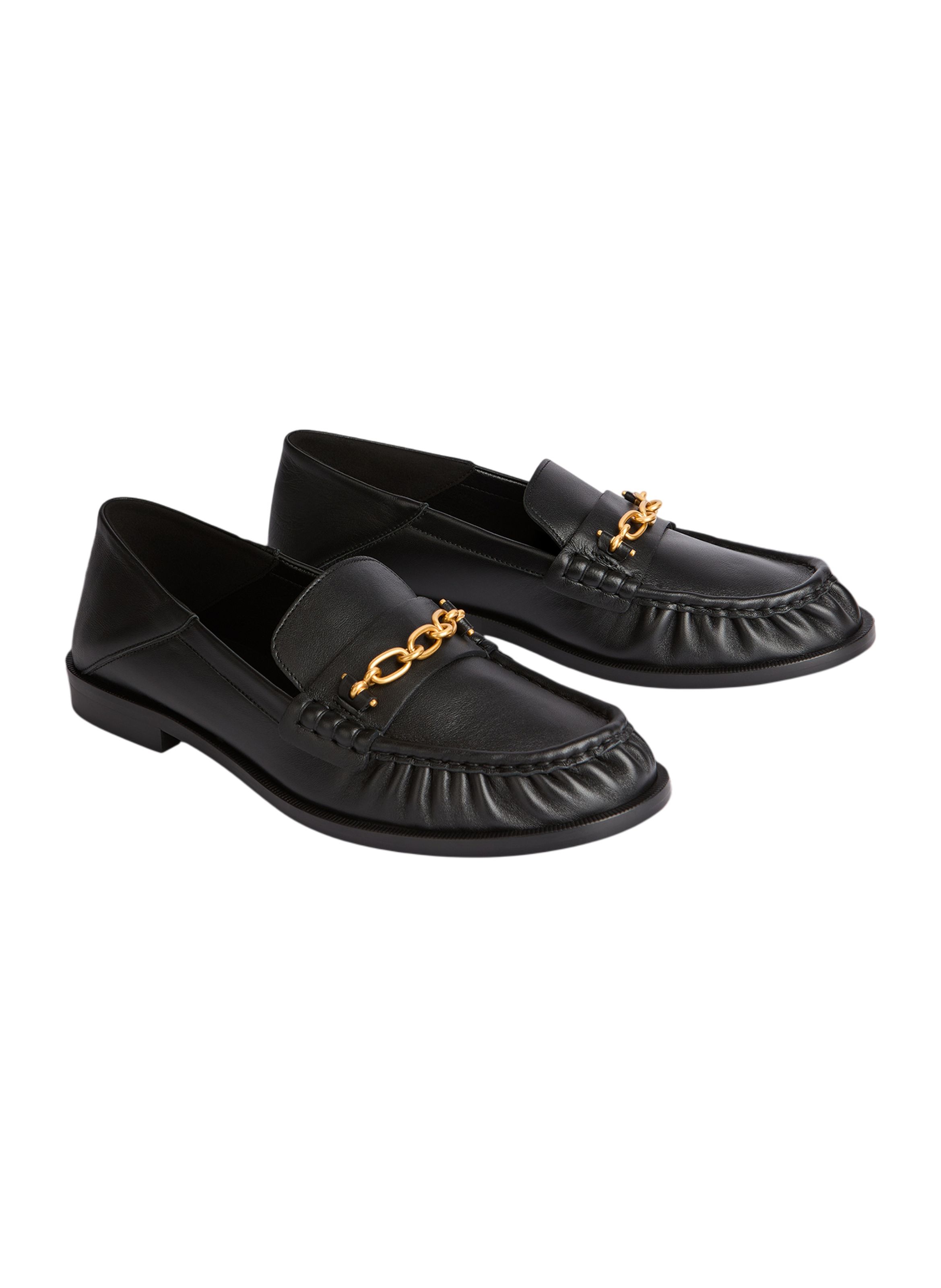 Mocassins sync en cuir lisse BALMAIN Noir