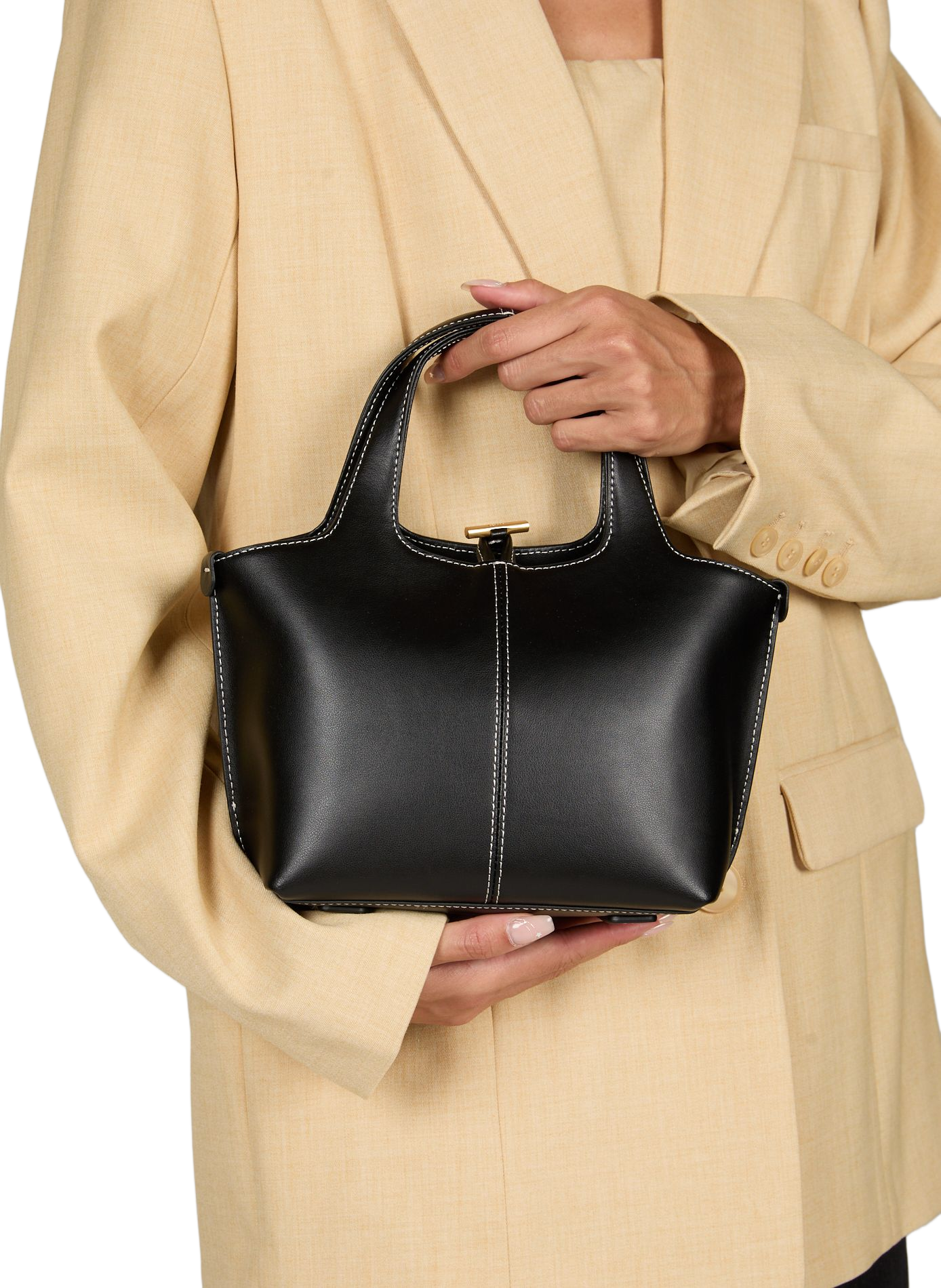 Cleo leather handbag ATELIER DE LUMEN Black
