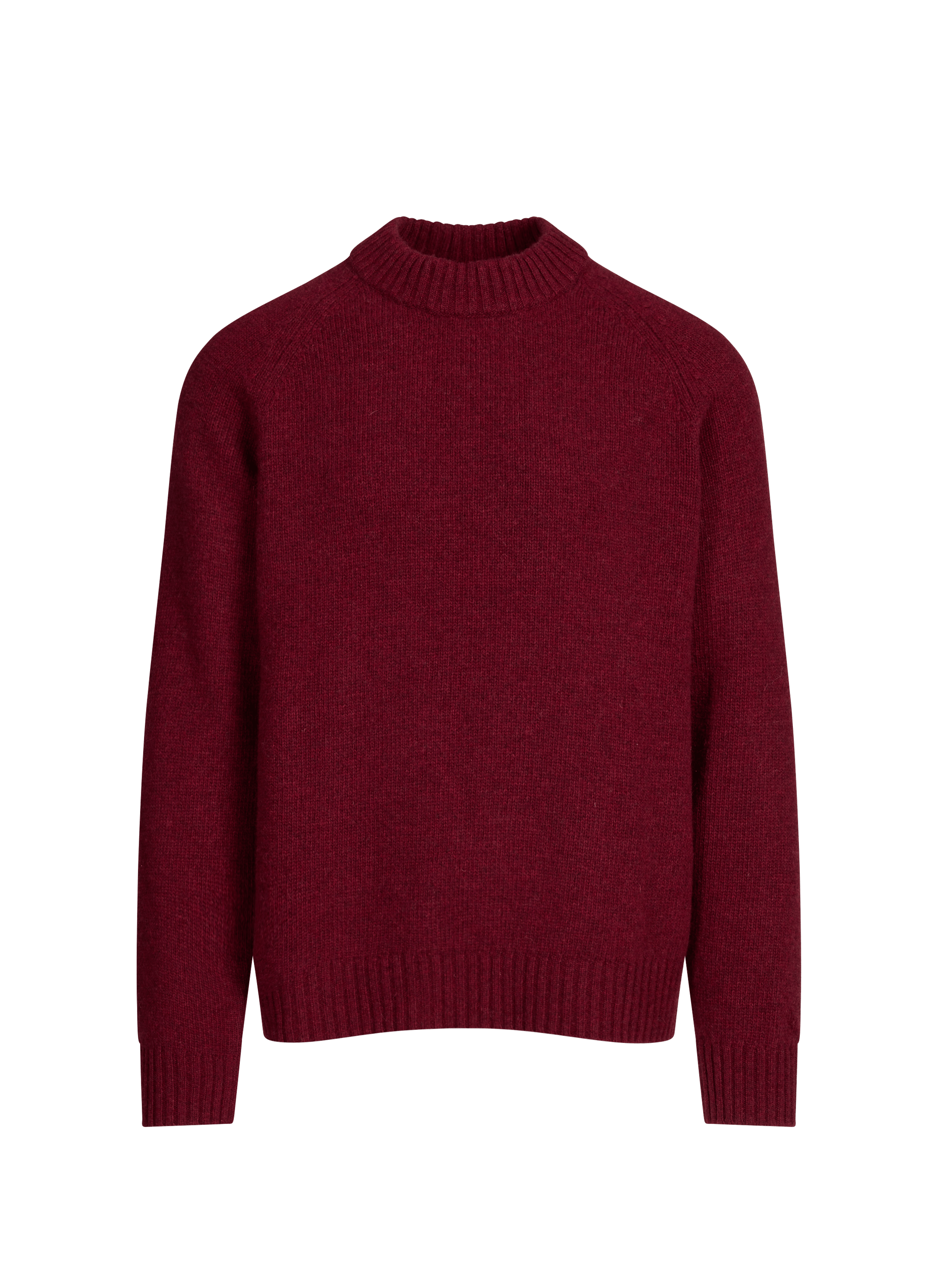 Round neck wool straight sweater SAISON 1865 Red