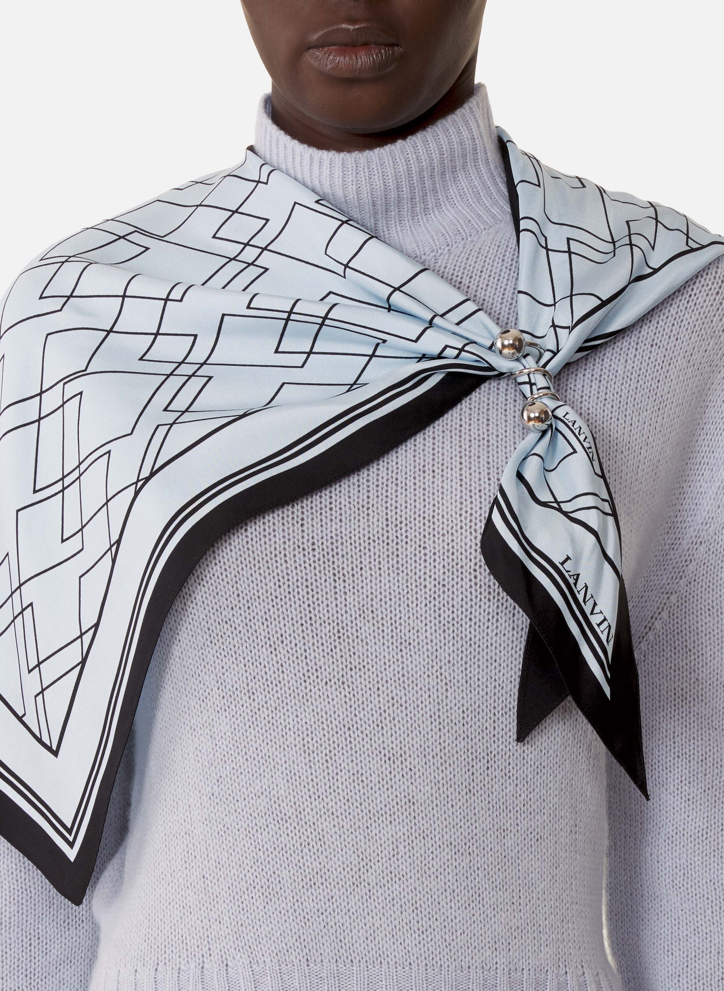 Top bijou motif diamant graphique LANVIN Bleu