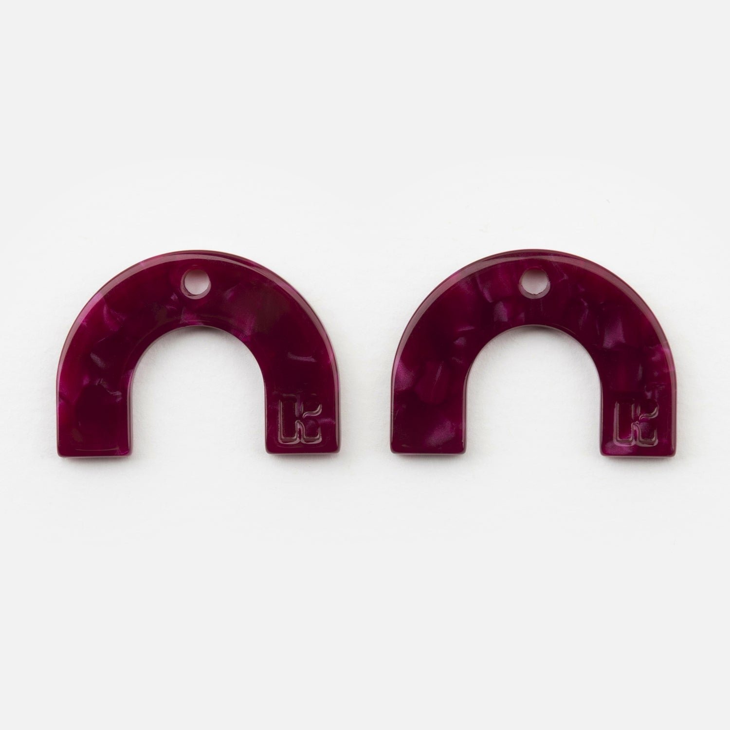 Charms arc-en-ciel en acétate de cellulose KURAGE GINZA Rouge