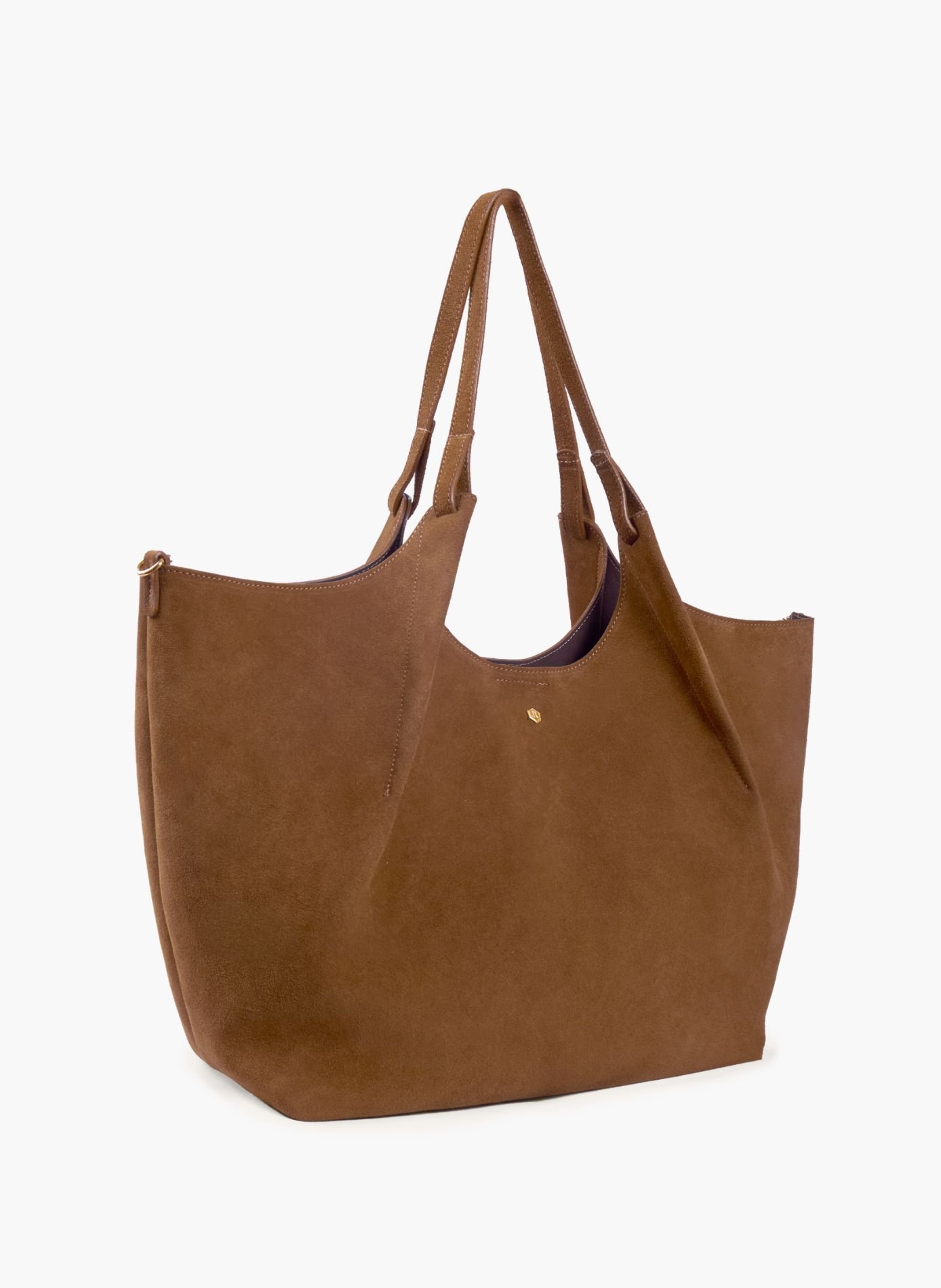 Sac cabas sybil cuir daim JULES & JENN Marron