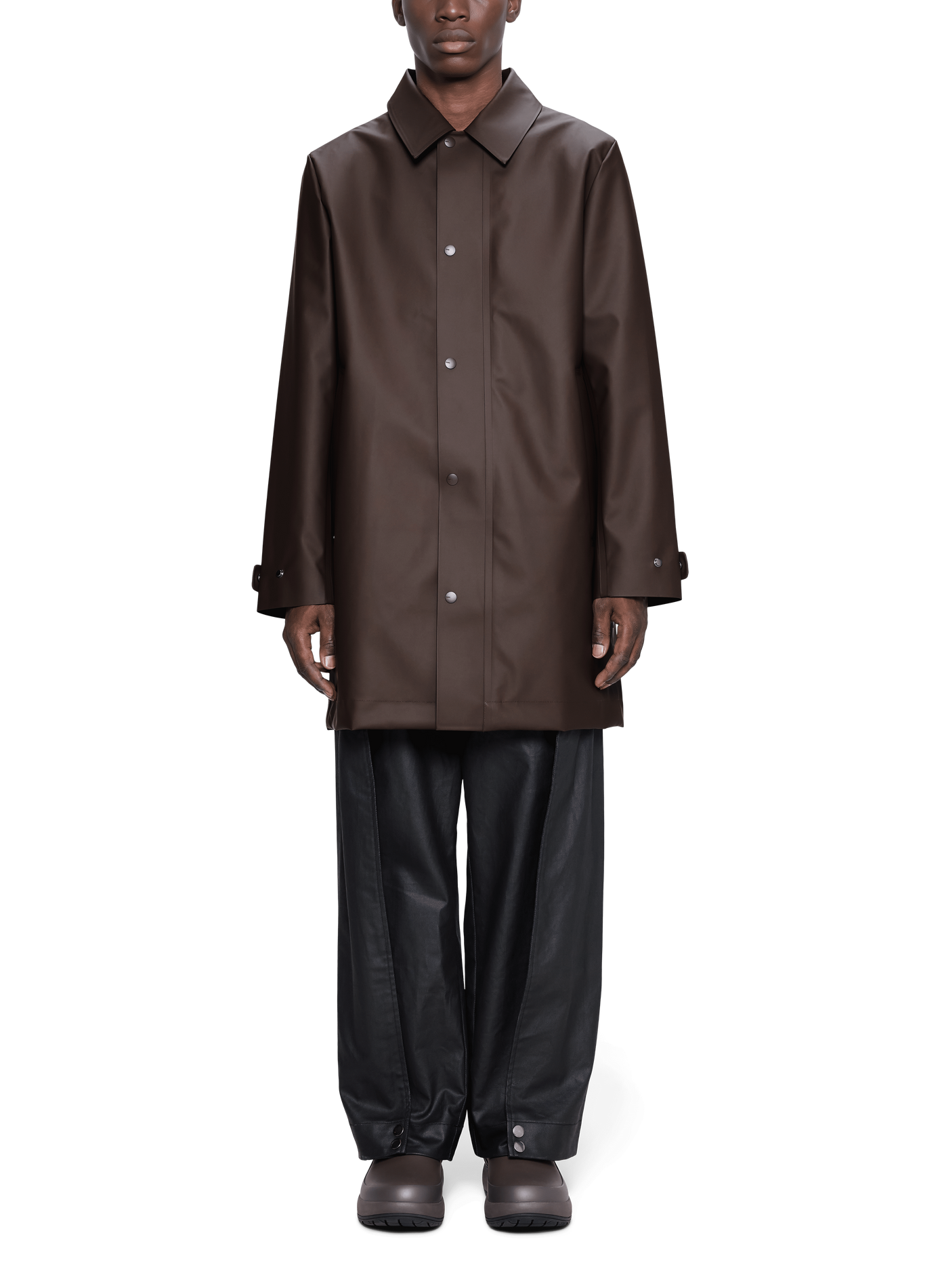 Parka à capuche RAINS Marron