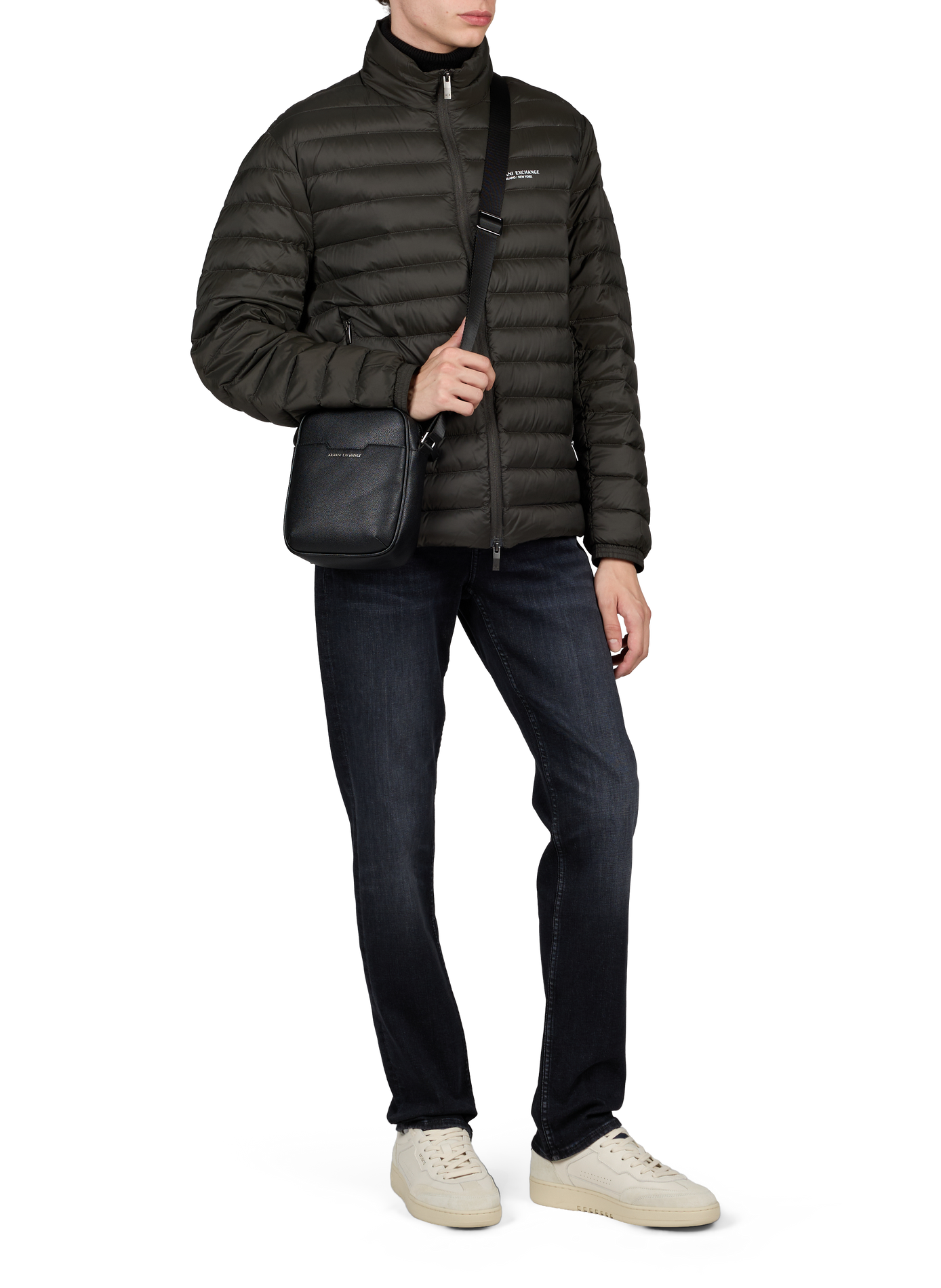 Zippered shoulder bag ARMANI EXCHANGE Black