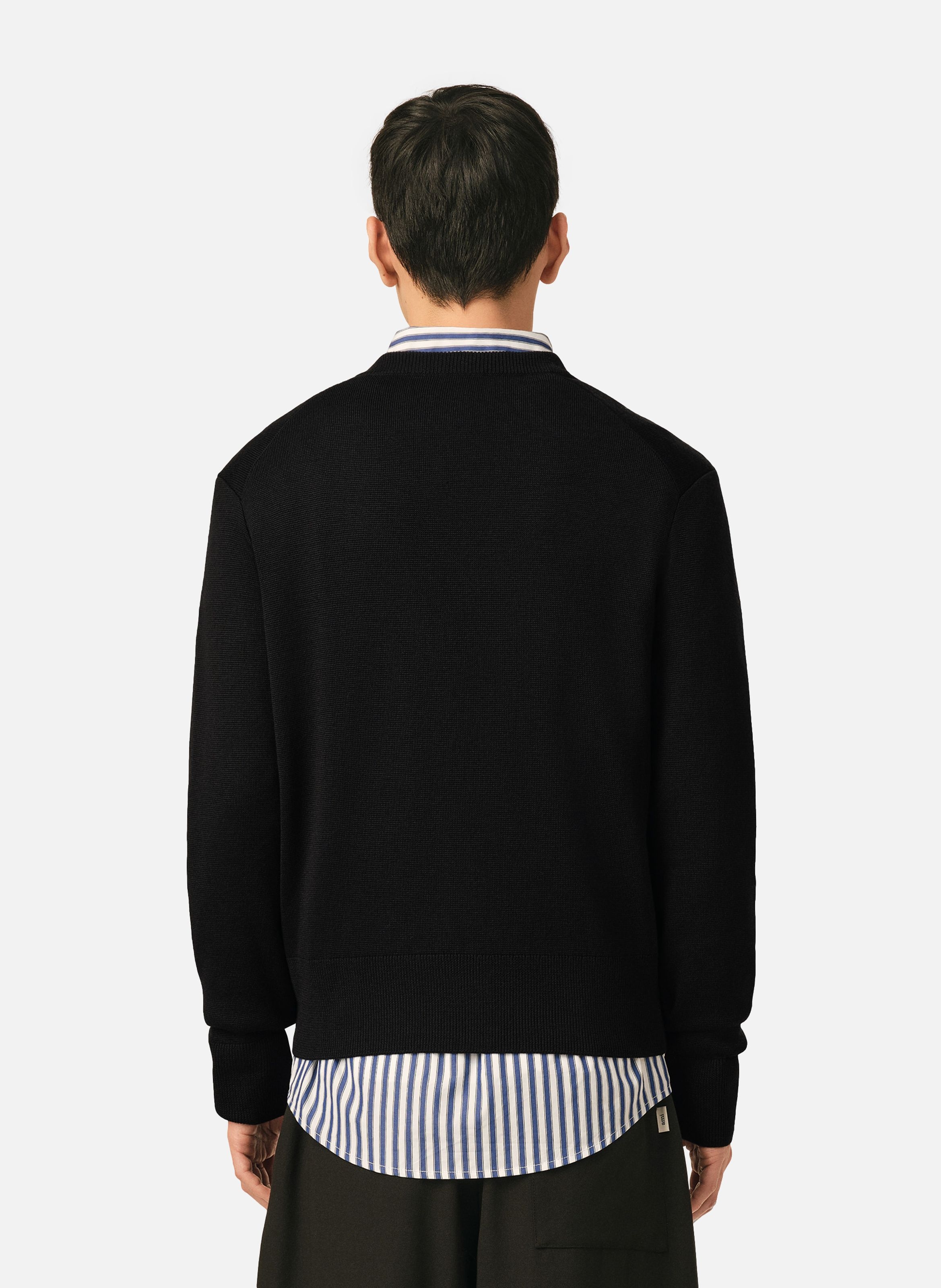 Cardigan ami de coeur en laine AMI PARIS Noir