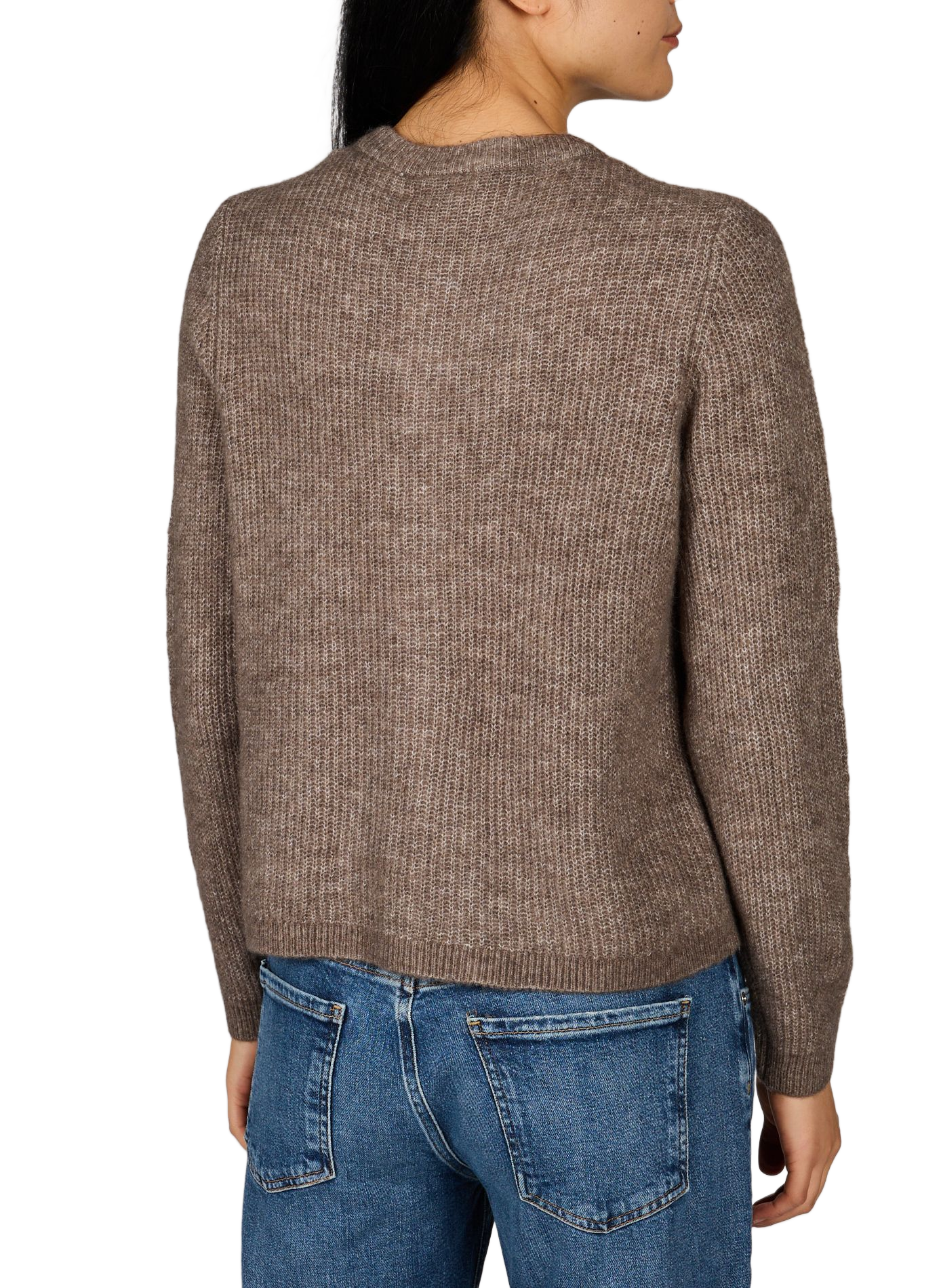 Vilory Rippstrick-Cardigan mit Rundhalsausschnitt VILA Braun