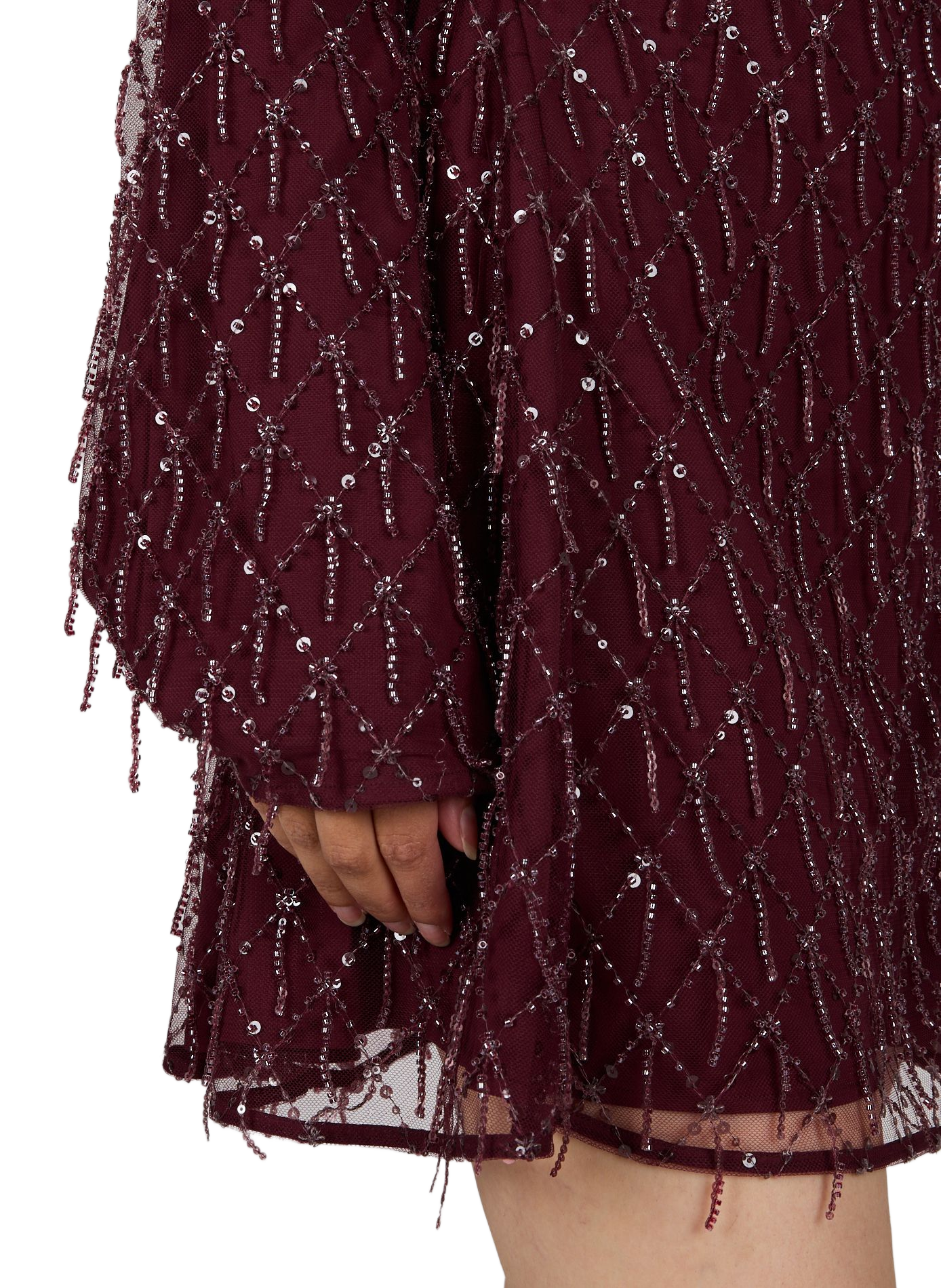 Kurzes Paillettenkleid ROTATE Rot