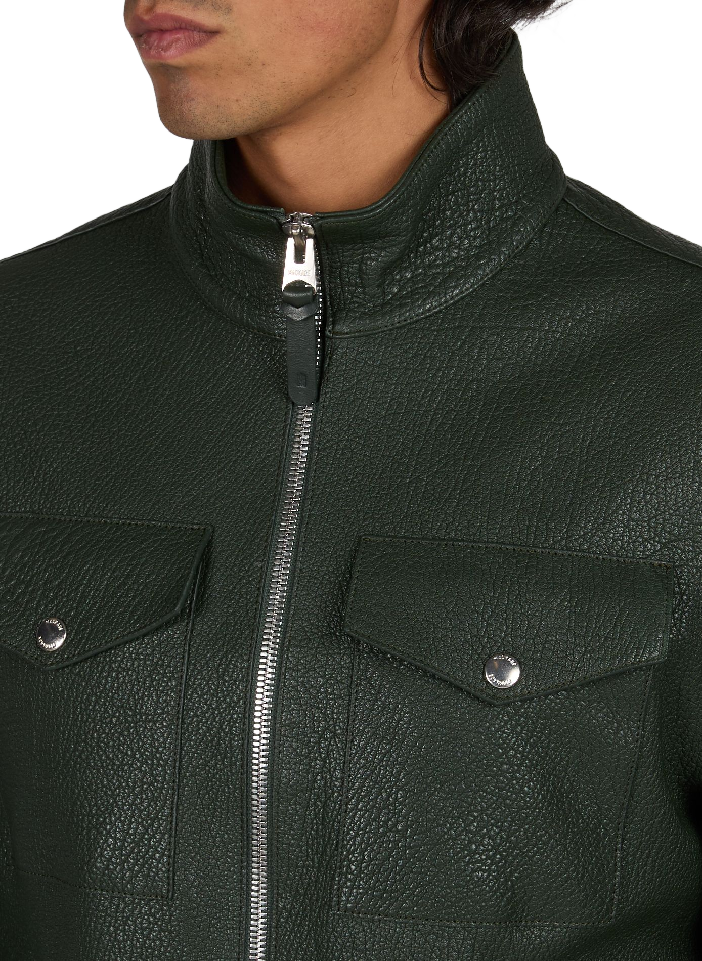 Otto straight leather jacket MACKAGE Green