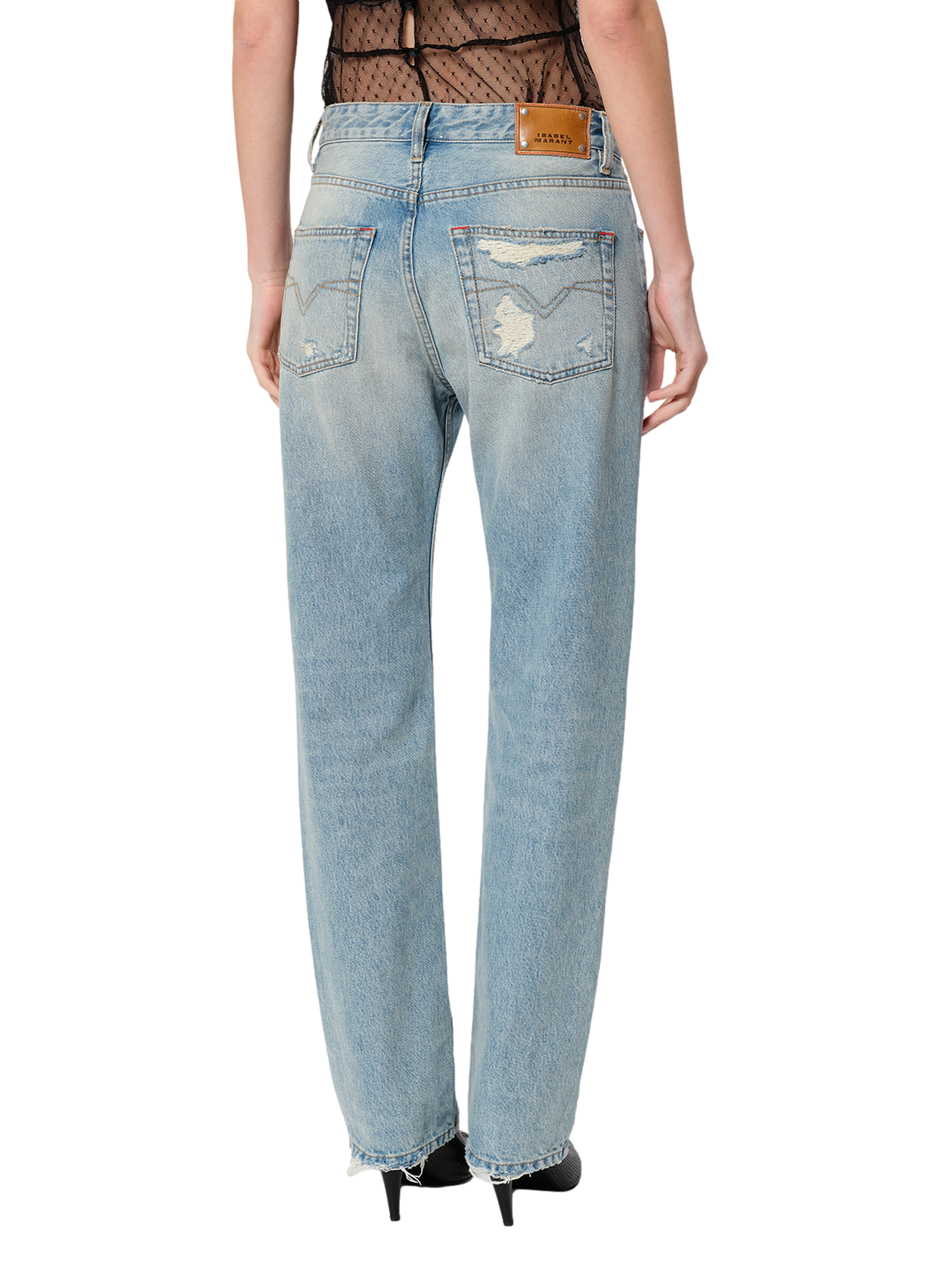 DAYA REGULAR cotton denim jeans ISABEL MARANT Blue