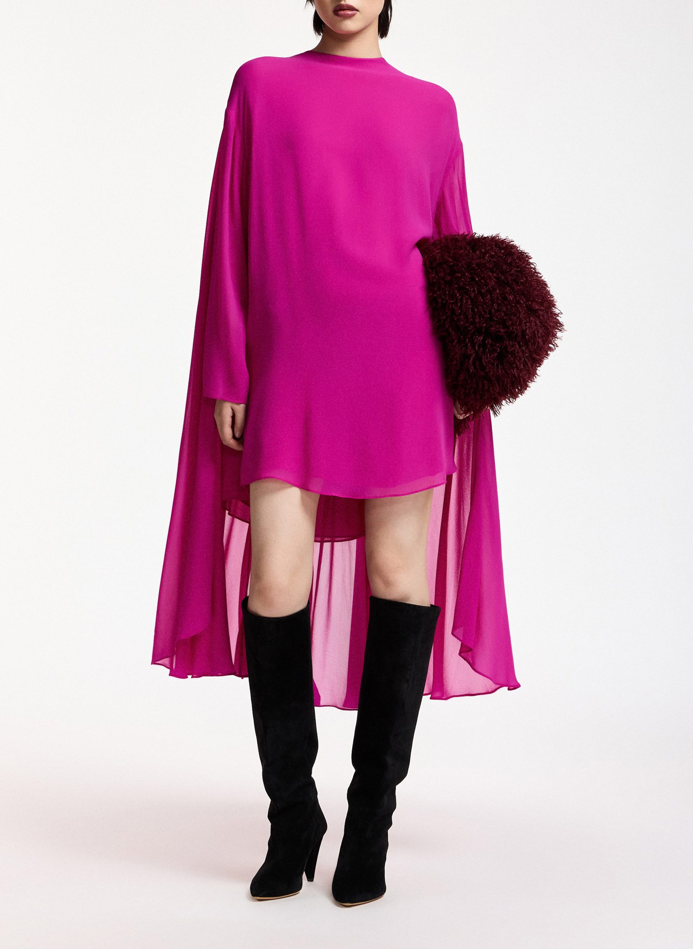 Robe courte ample col montant kaydence ESSENTIEL ANTWERP Rose